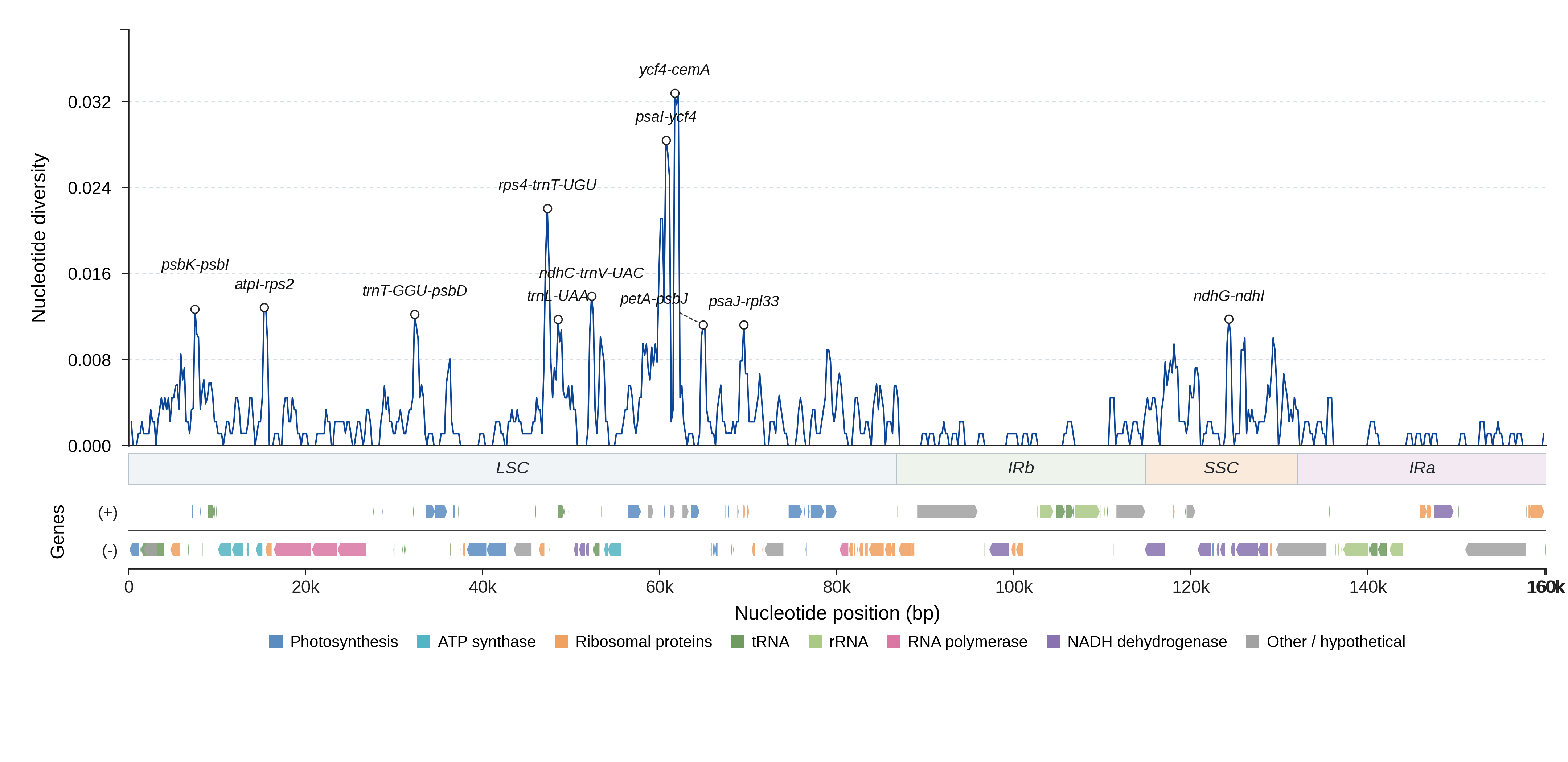Sliding-window nucleotide diversity