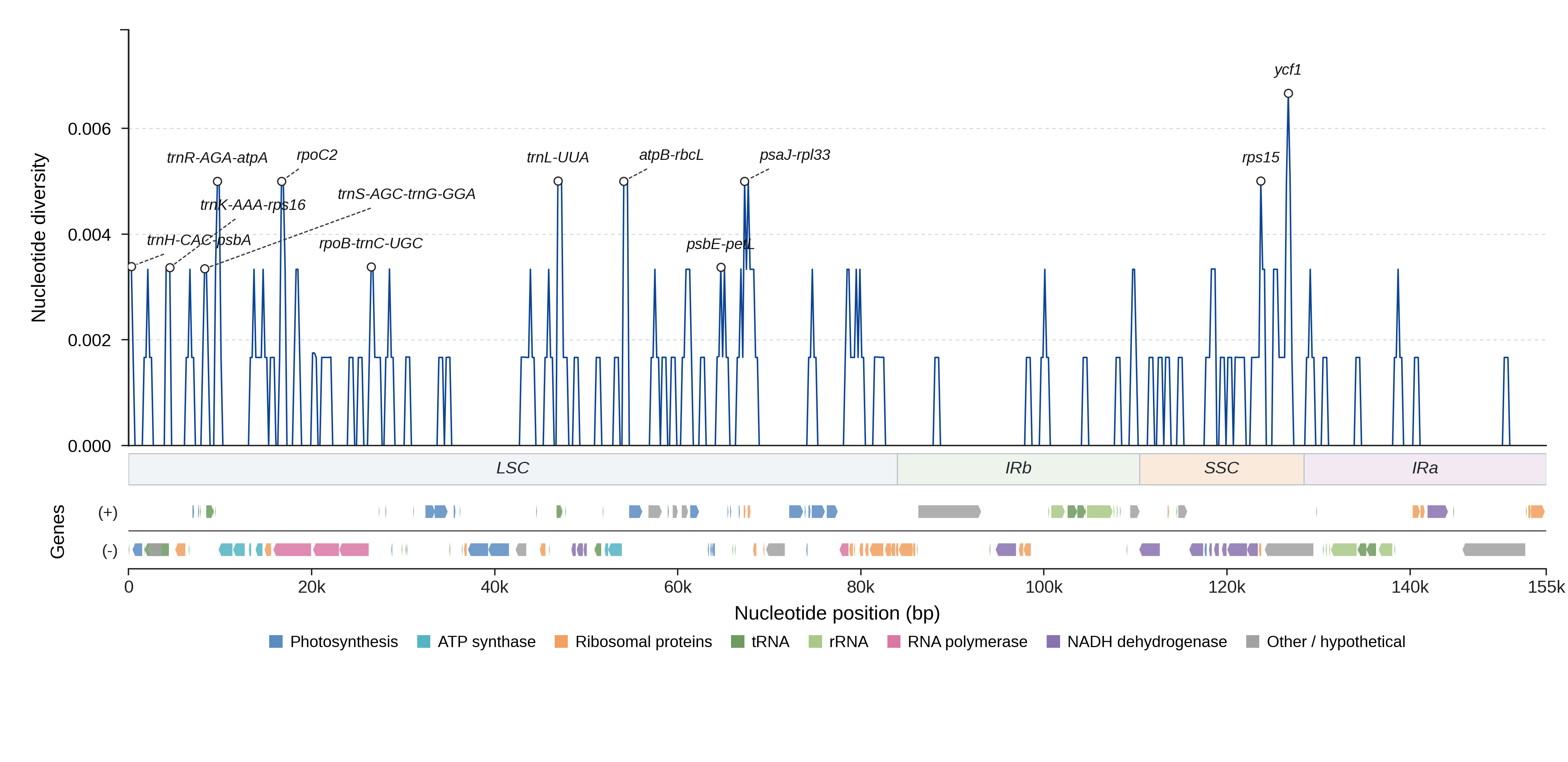 Sliding-window nucleotide diversity