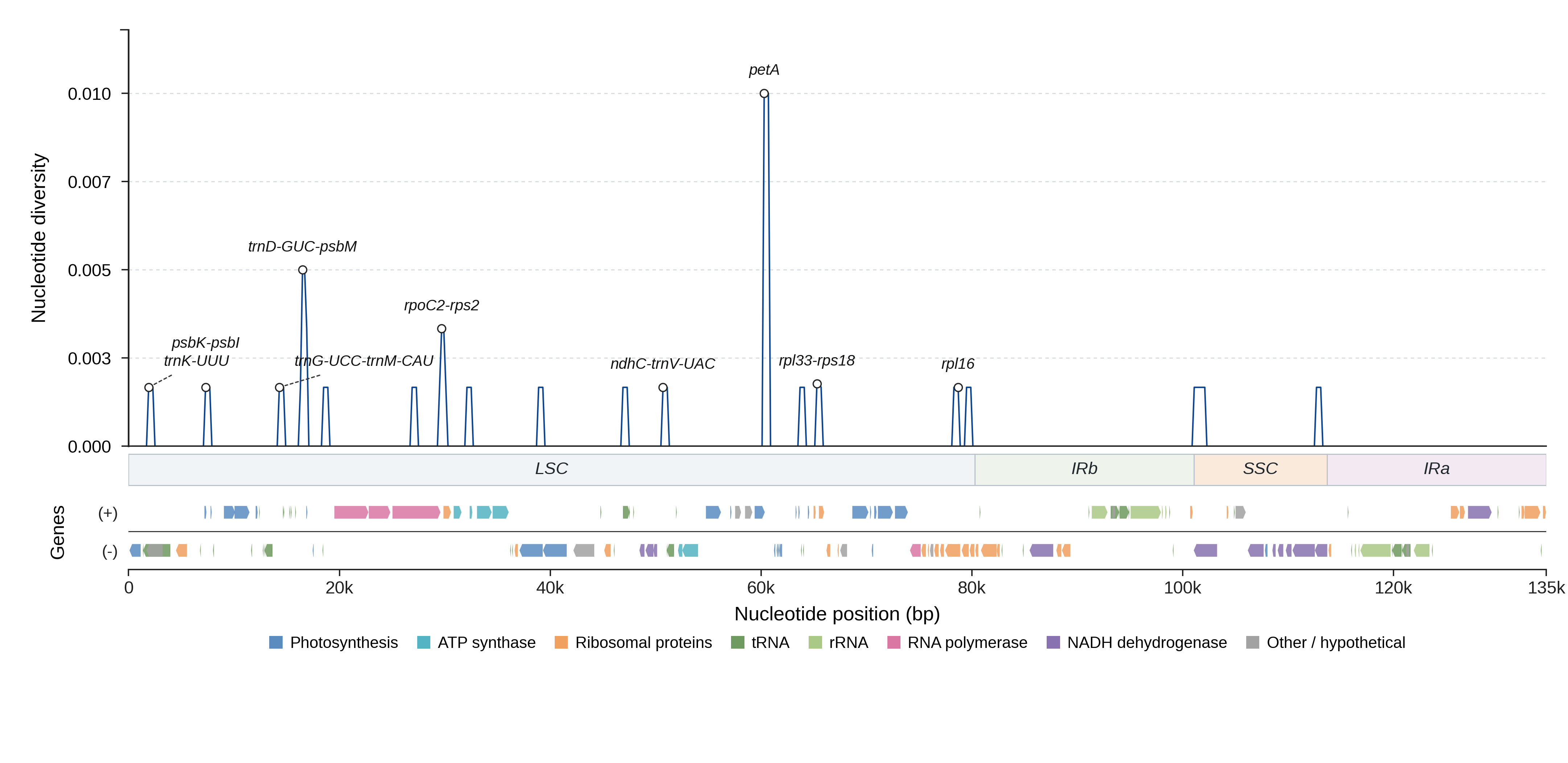 Sliding-window nucleotide diversity