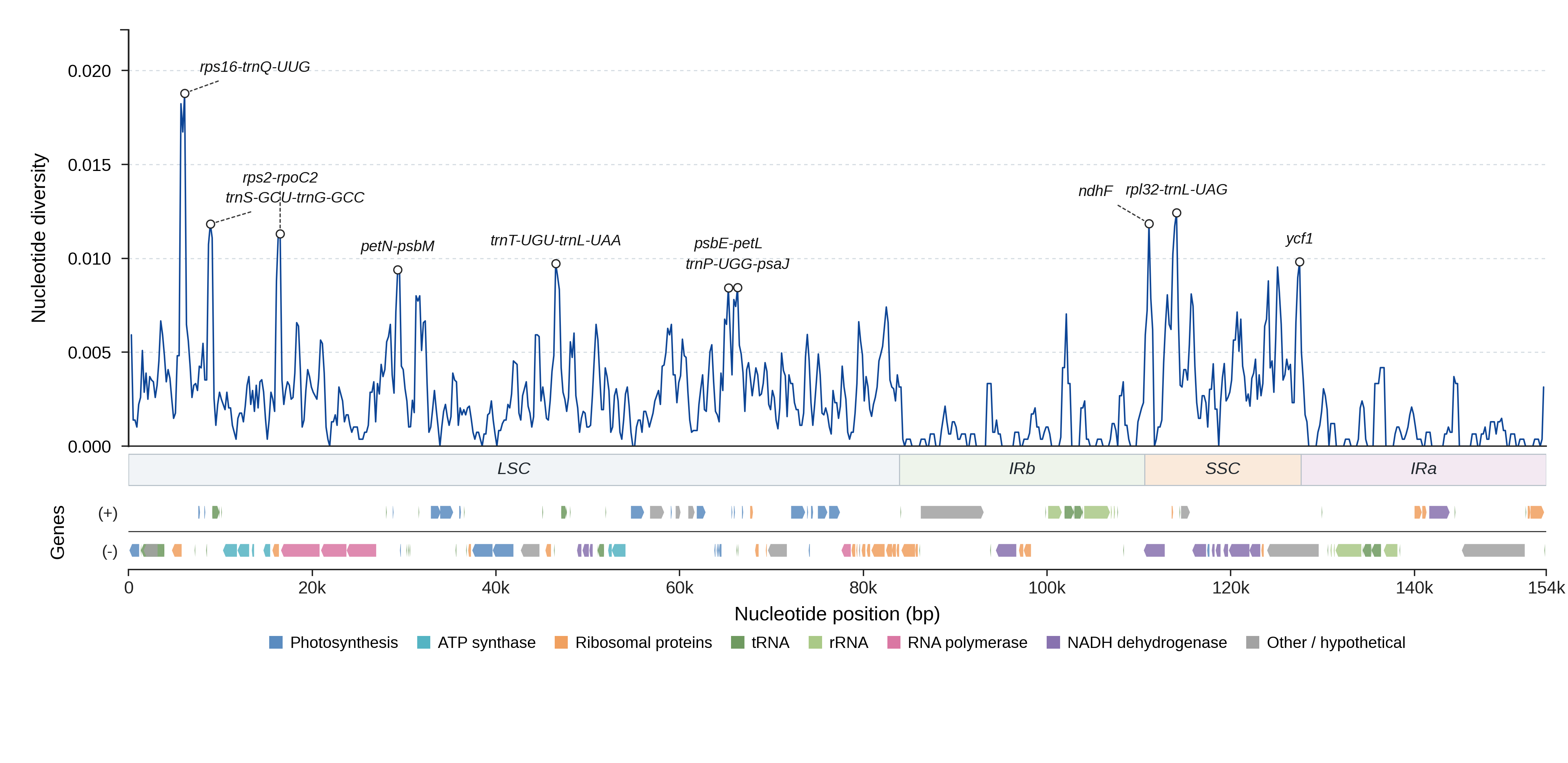 Sliding-window nucleotide diversity
