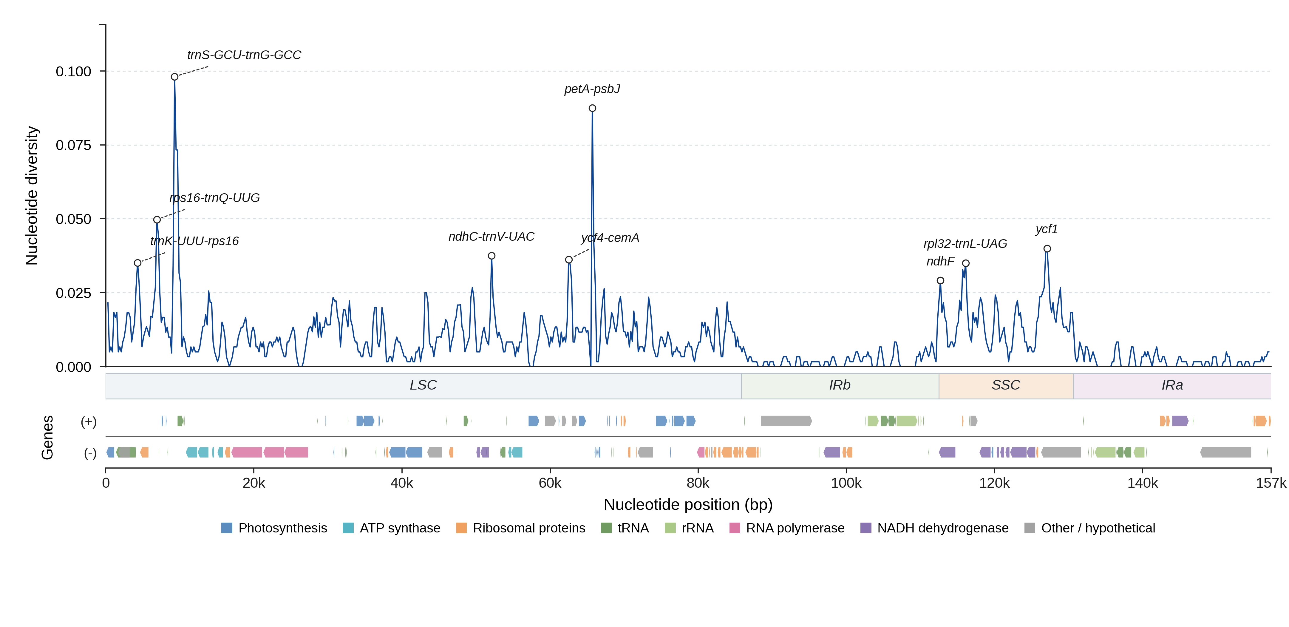 Sliding-window nucleotide diversity