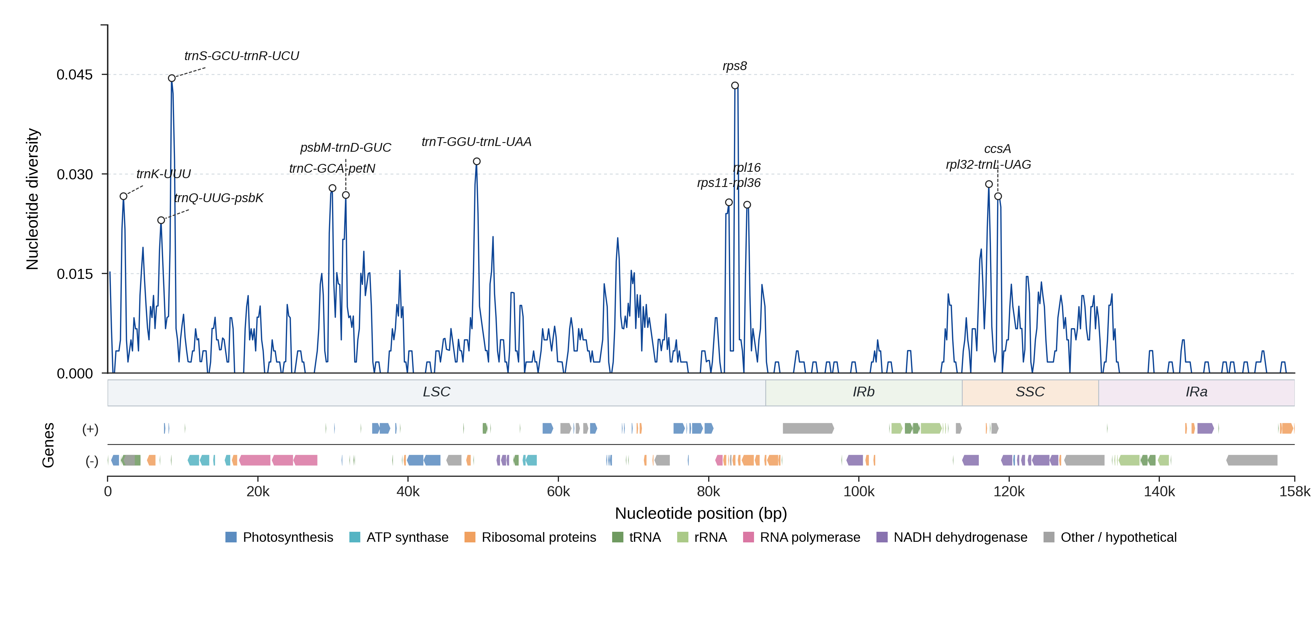 Sliding-window nucleotide diversity