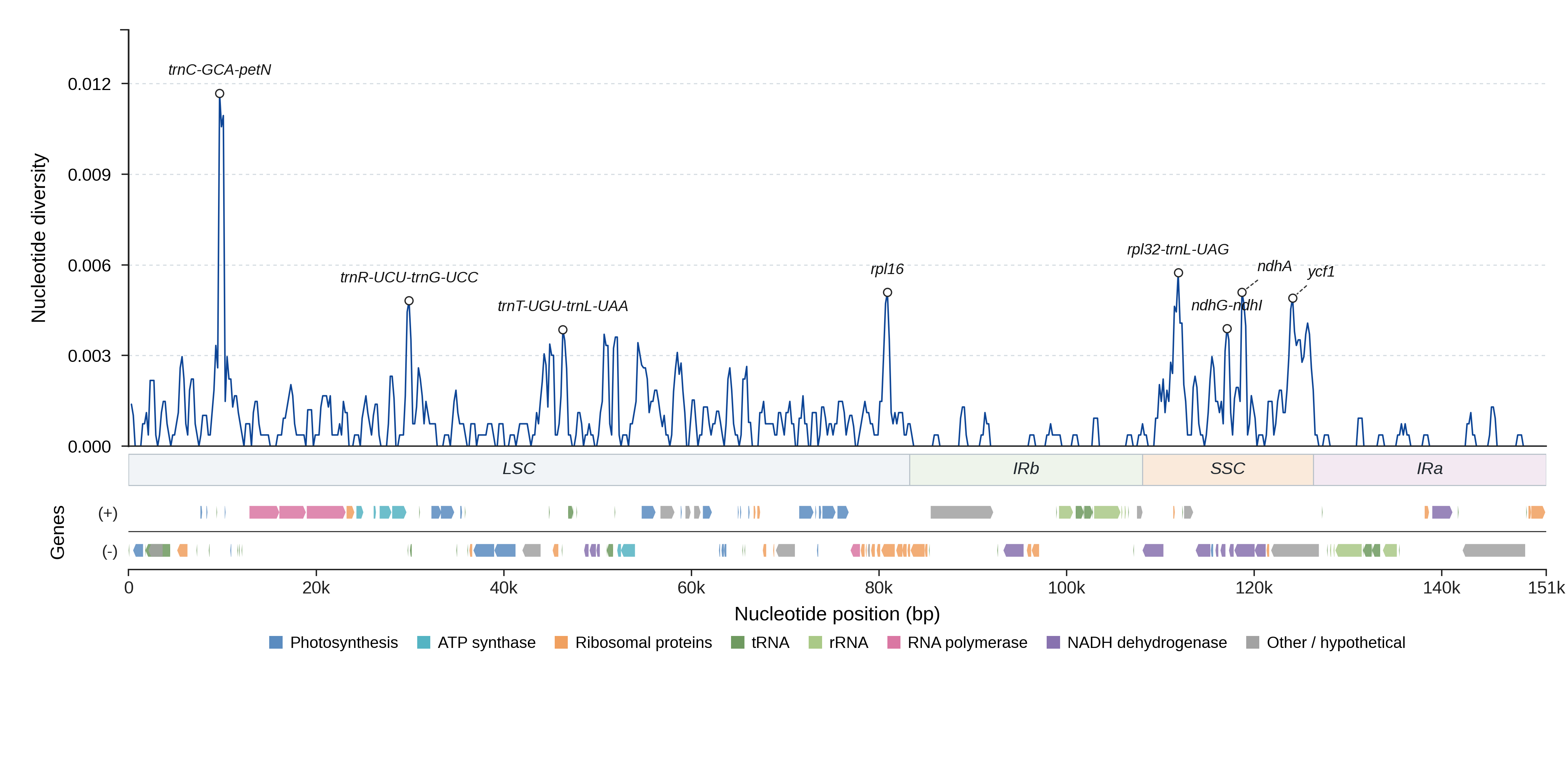 Sliding-window nucleotide diversity