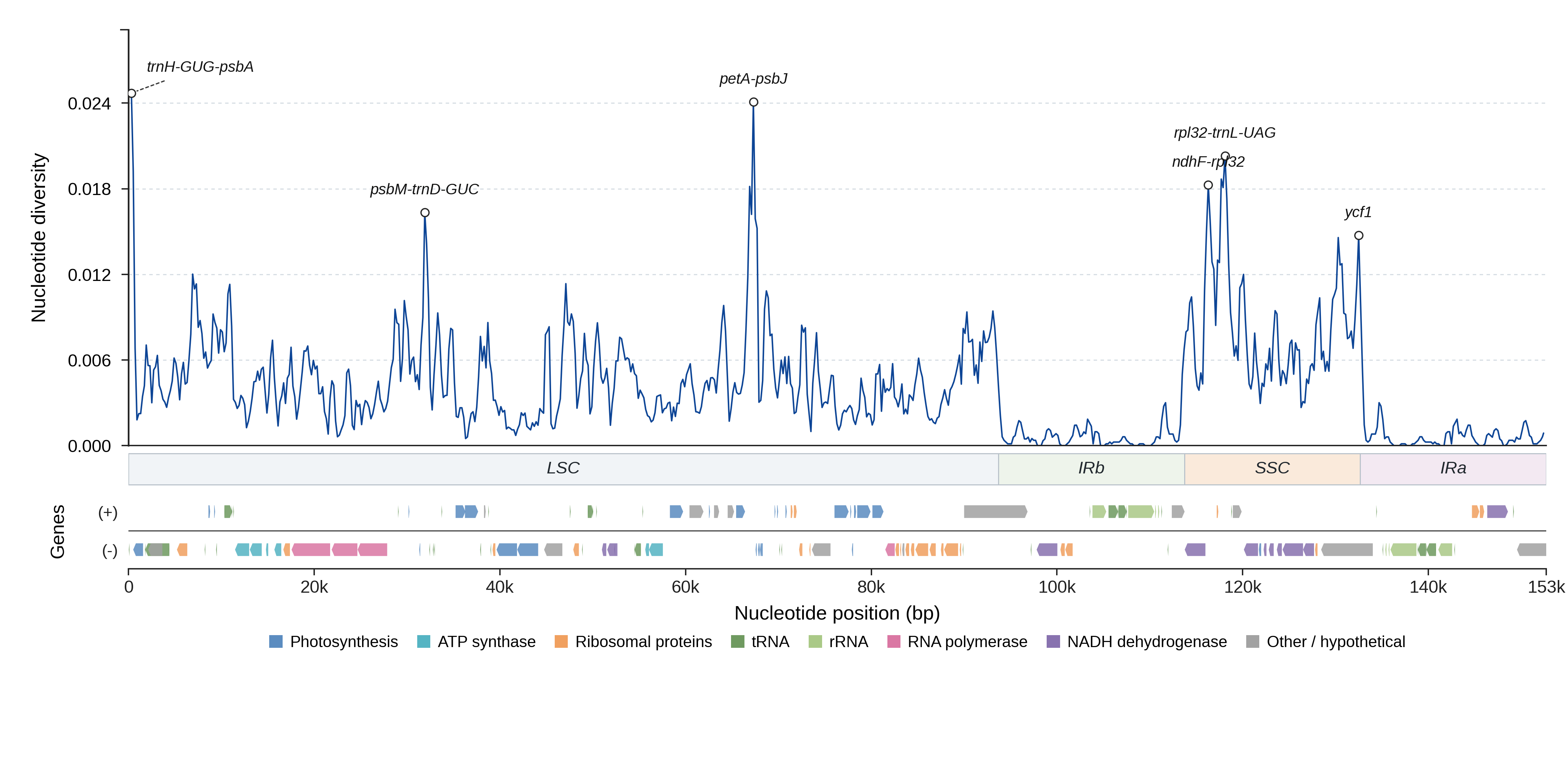 Sliding-window nucleotide diversity