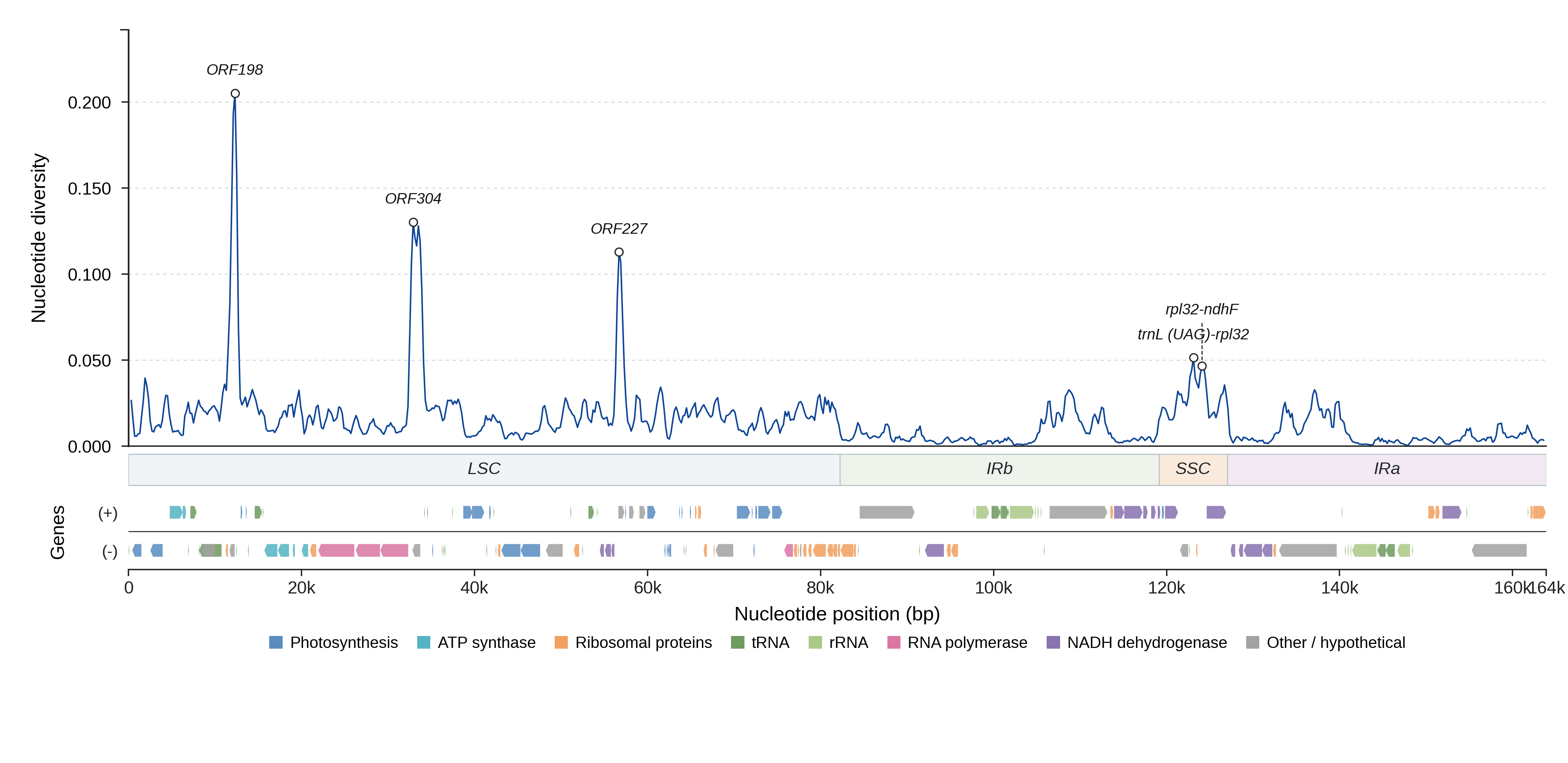Sliding-window nucleotide diversity