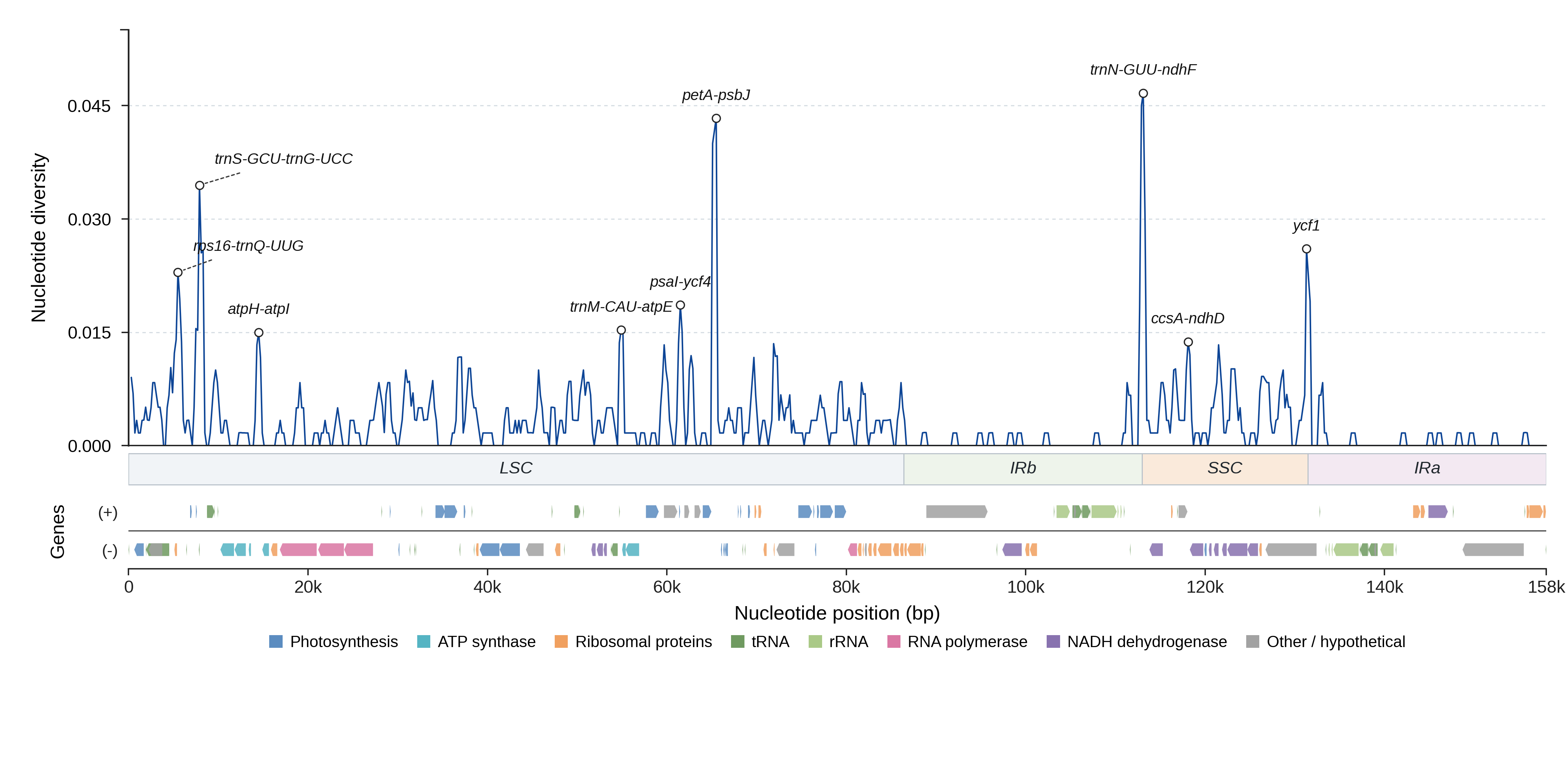 Sliding-window nucleotide diversity