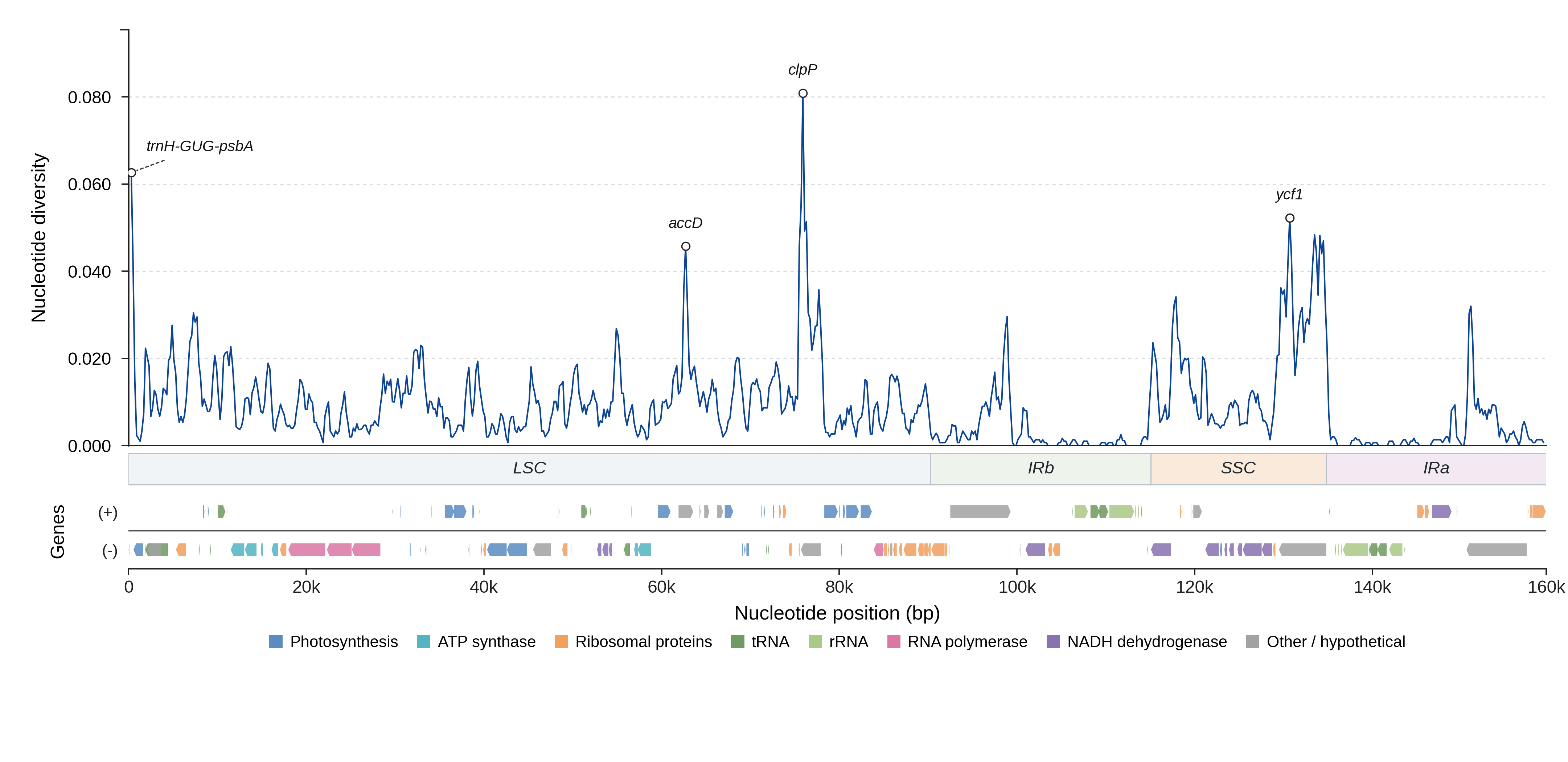 Sliding-window nucleotide diversity