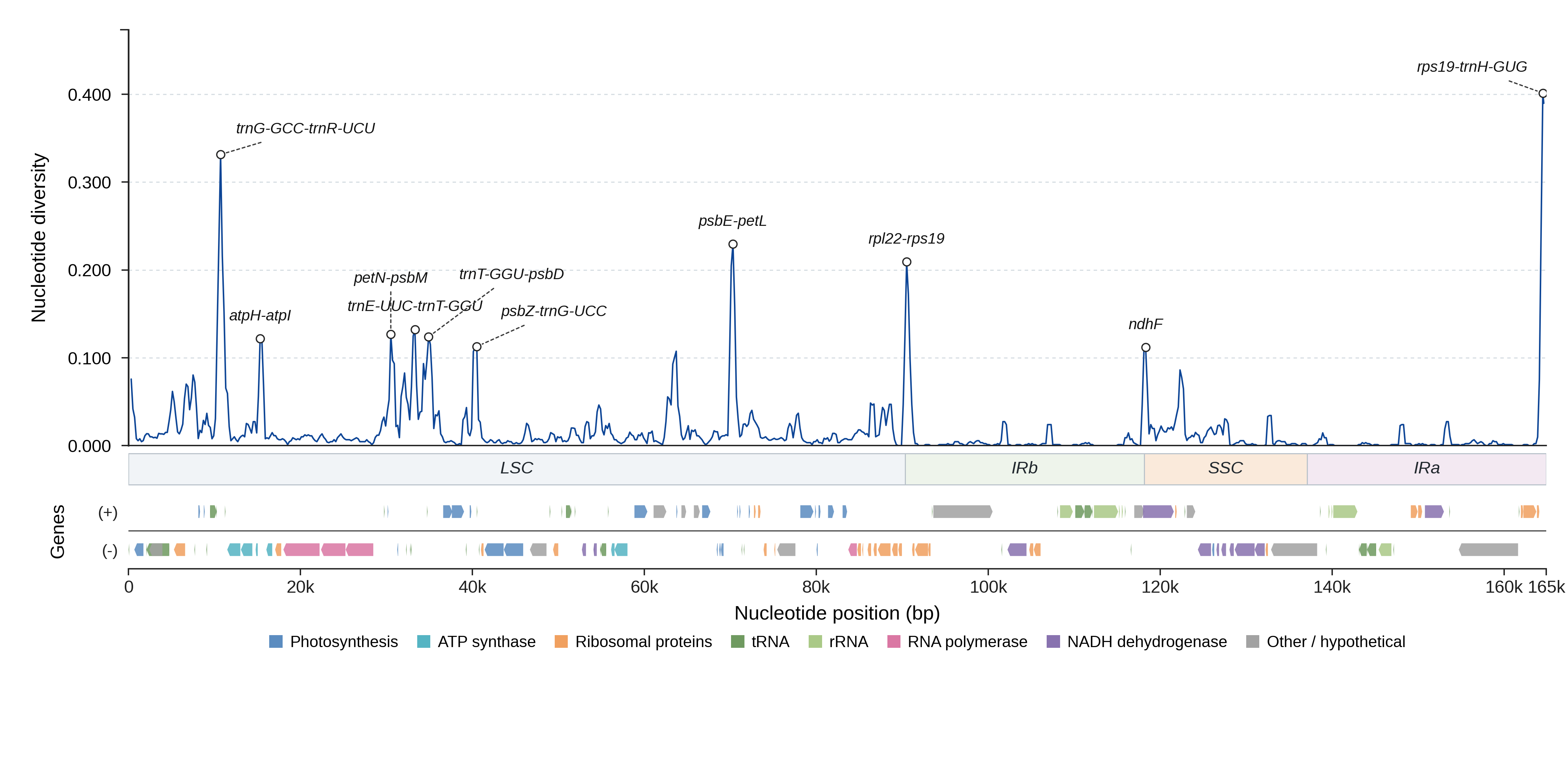 Sliding-window nucleotide diversity
