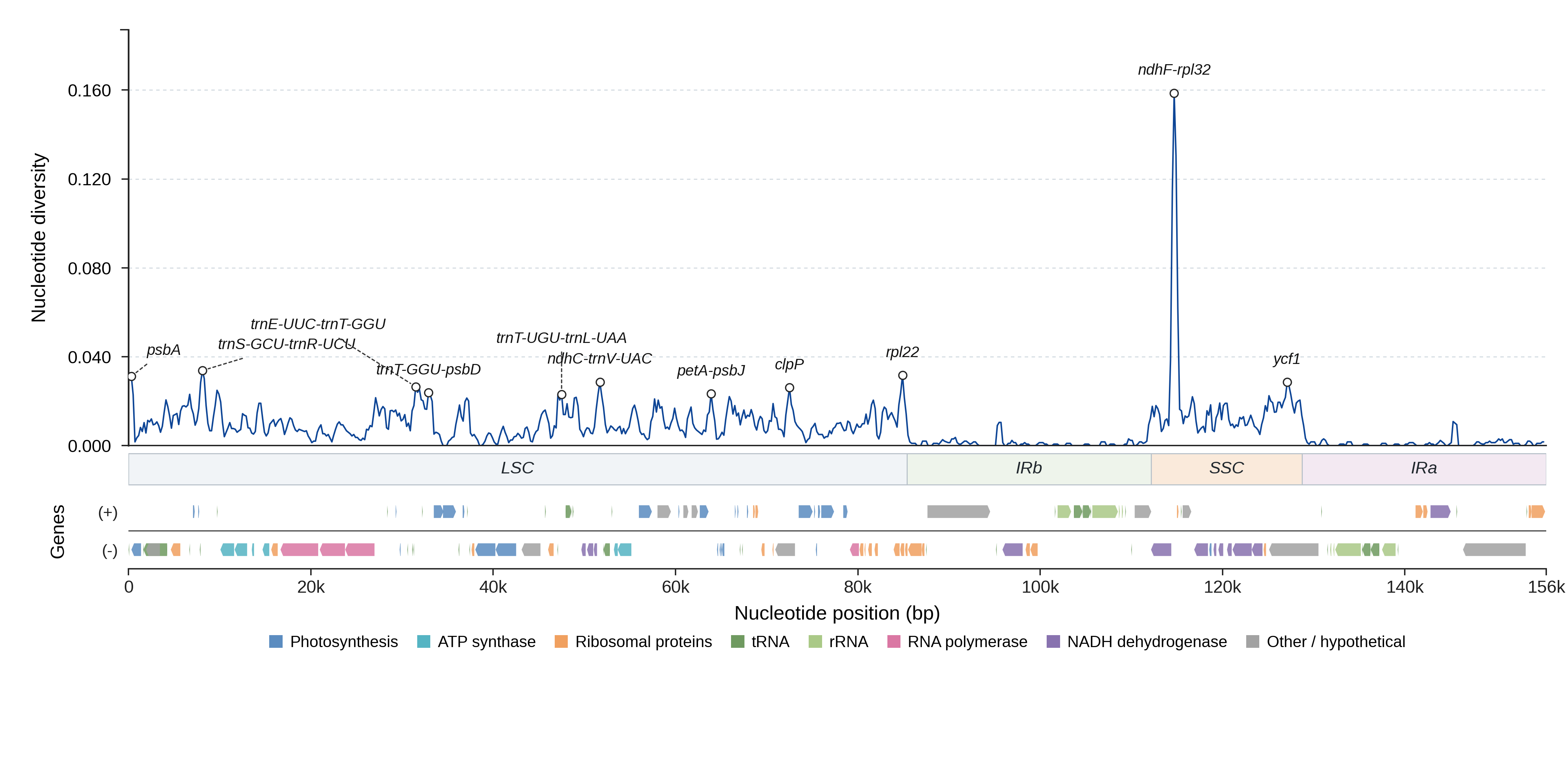 Sliding-window nucleotide diversity