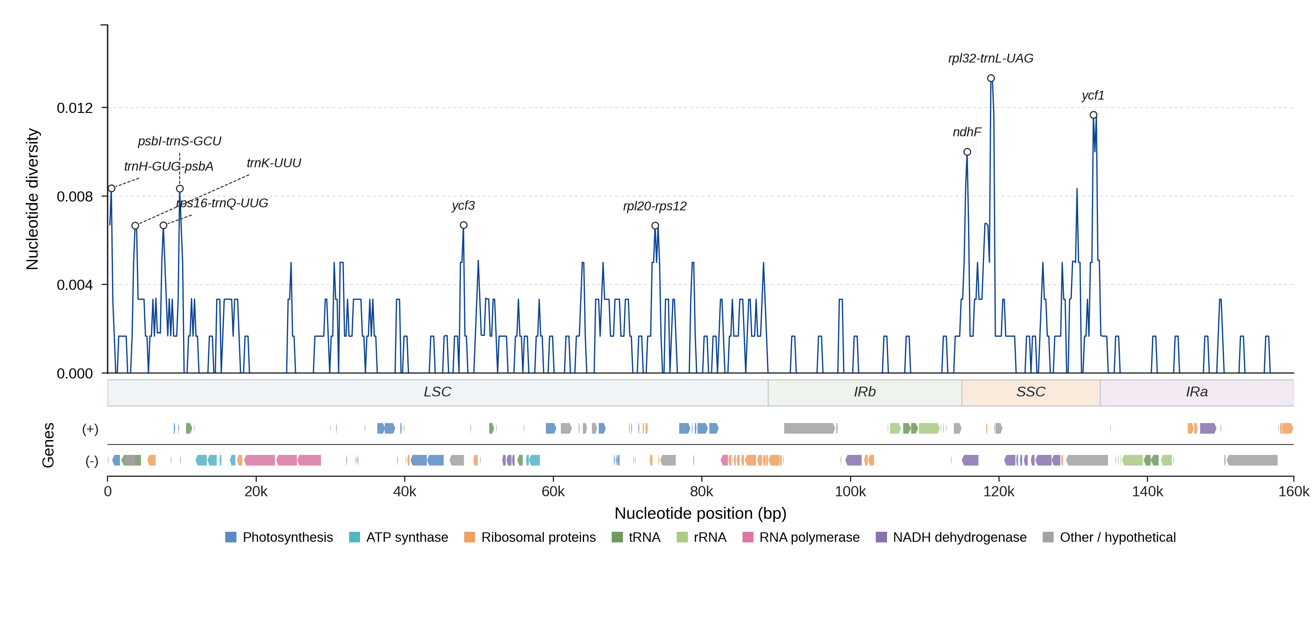 Sliding-window nucleotide diversity