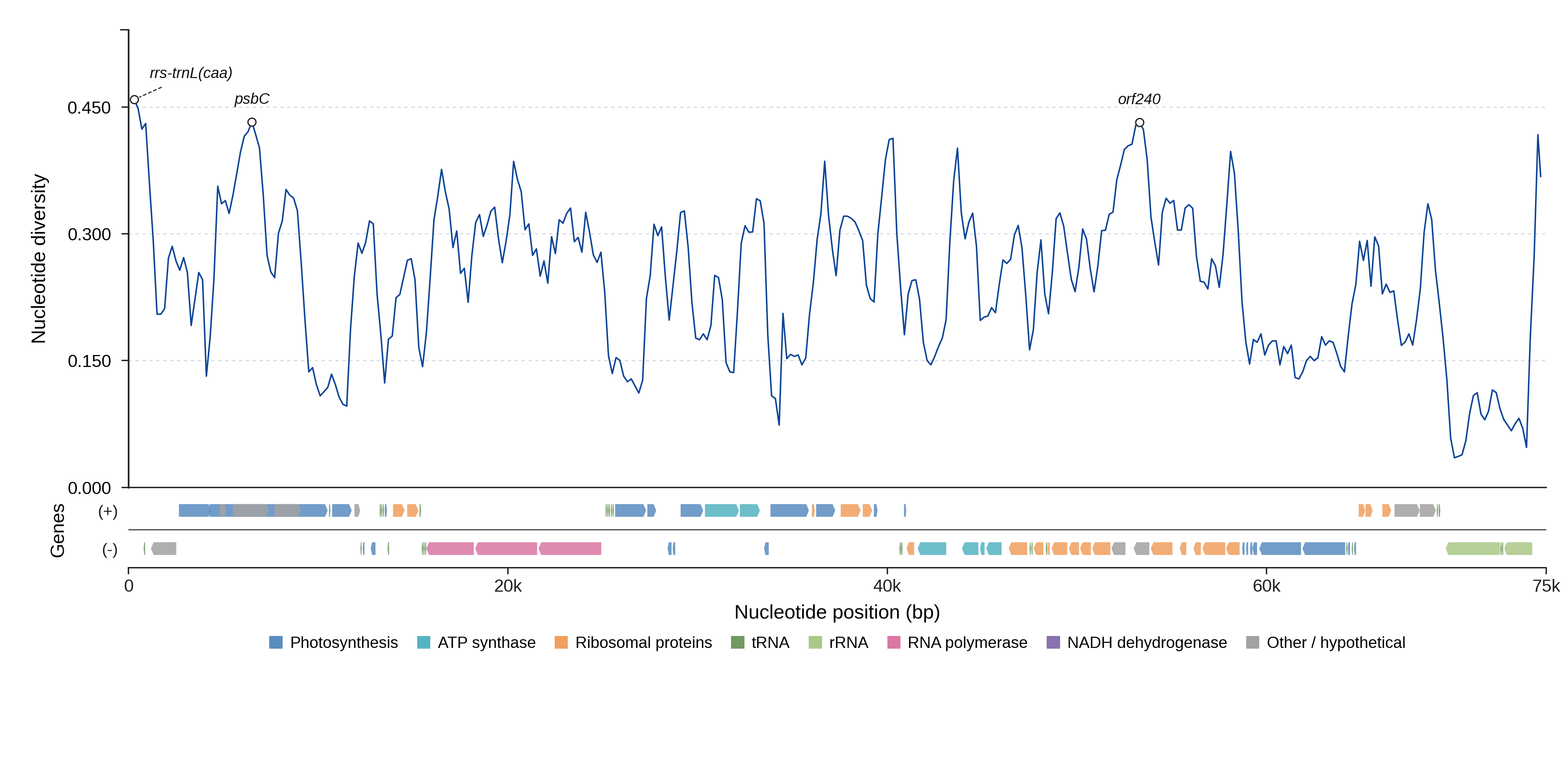 Sliding-window nucleotide diversity