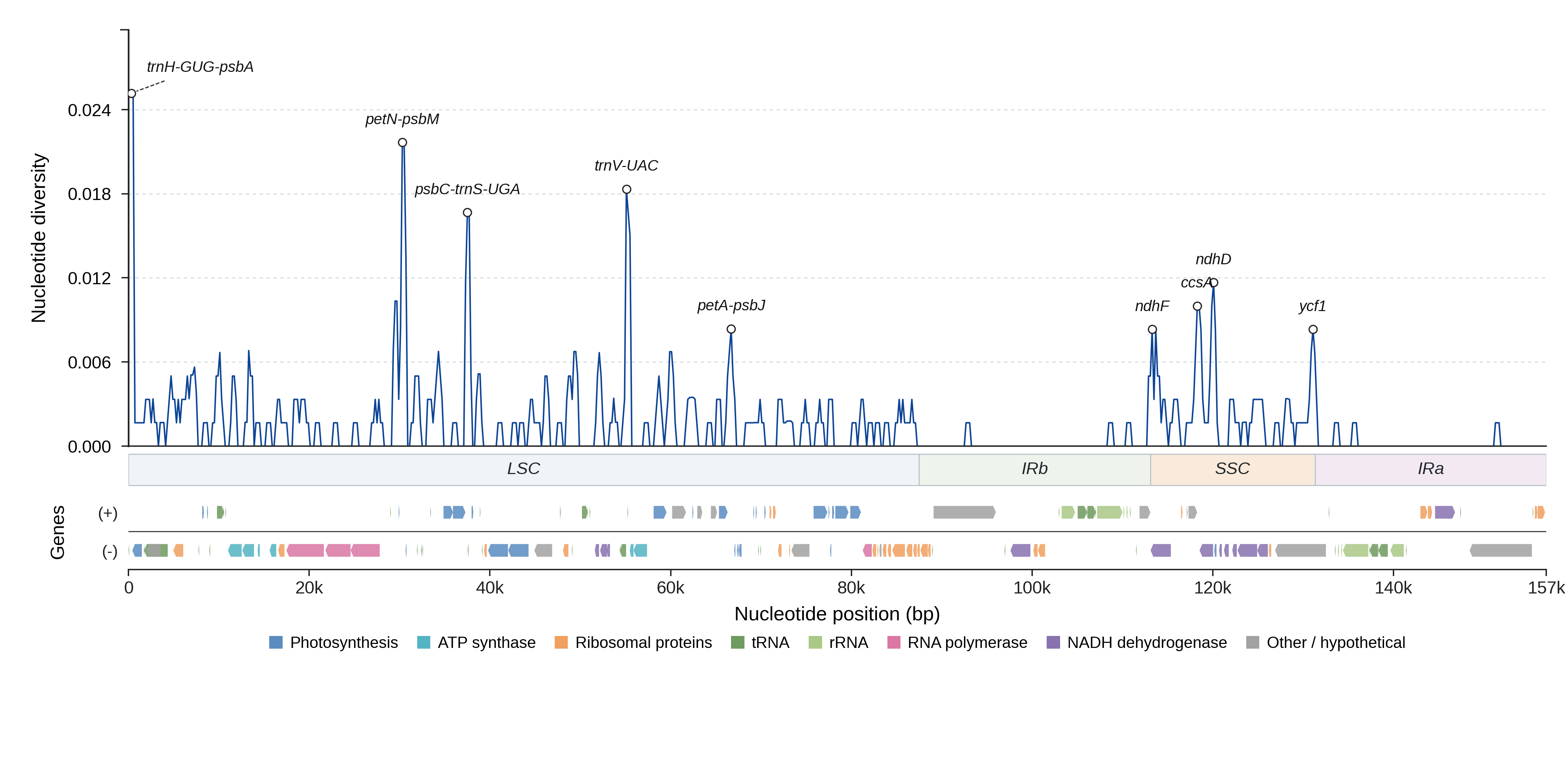 Sliding-window nucleotide diversity