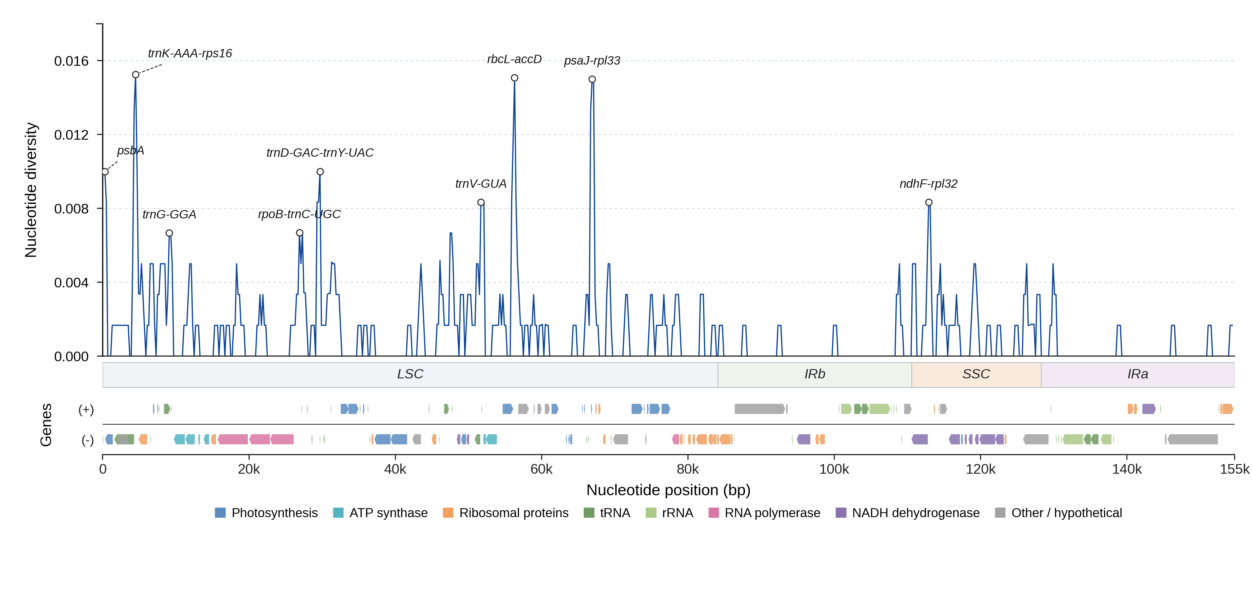 Sliding-window nucleotide diversity