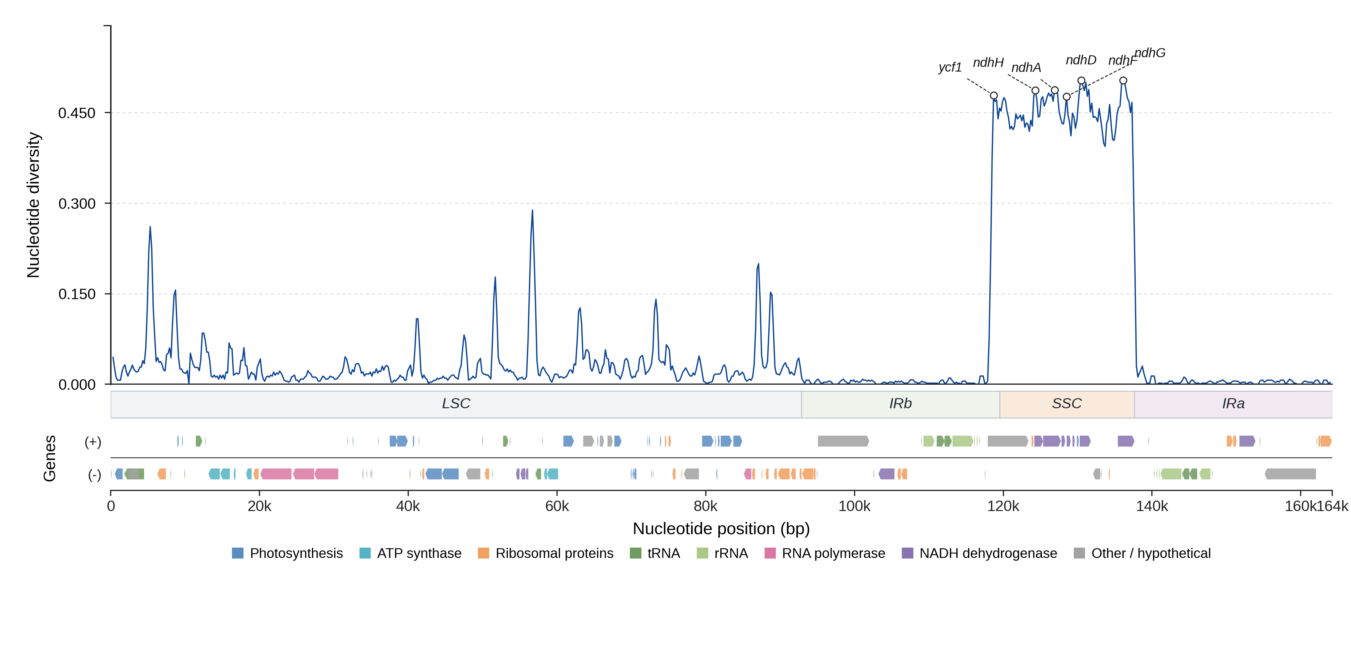 Sliding-window nucleotide diversity