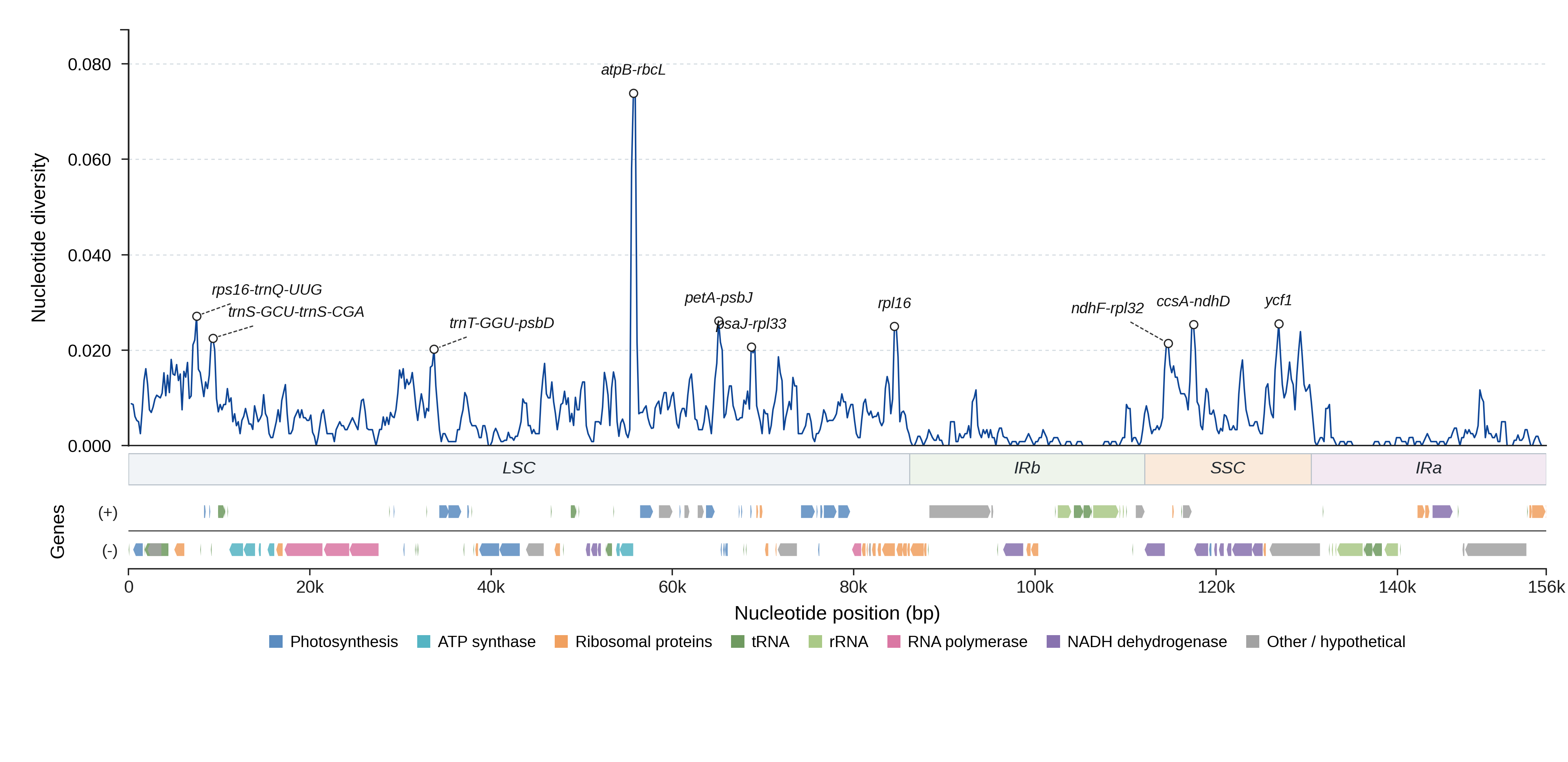Sliding-window nucleotide diversity