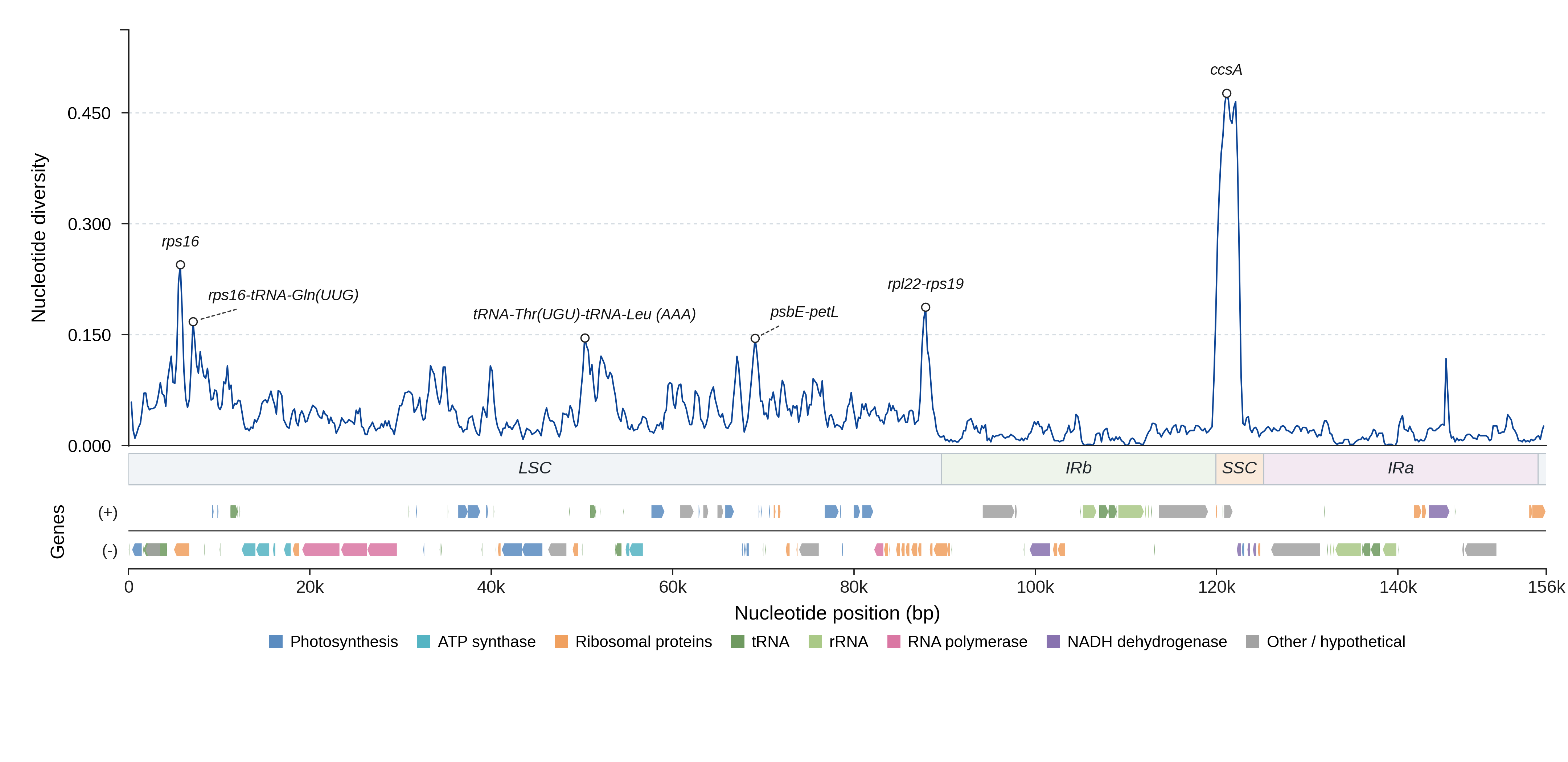 Sliding-window nucleotide diversity