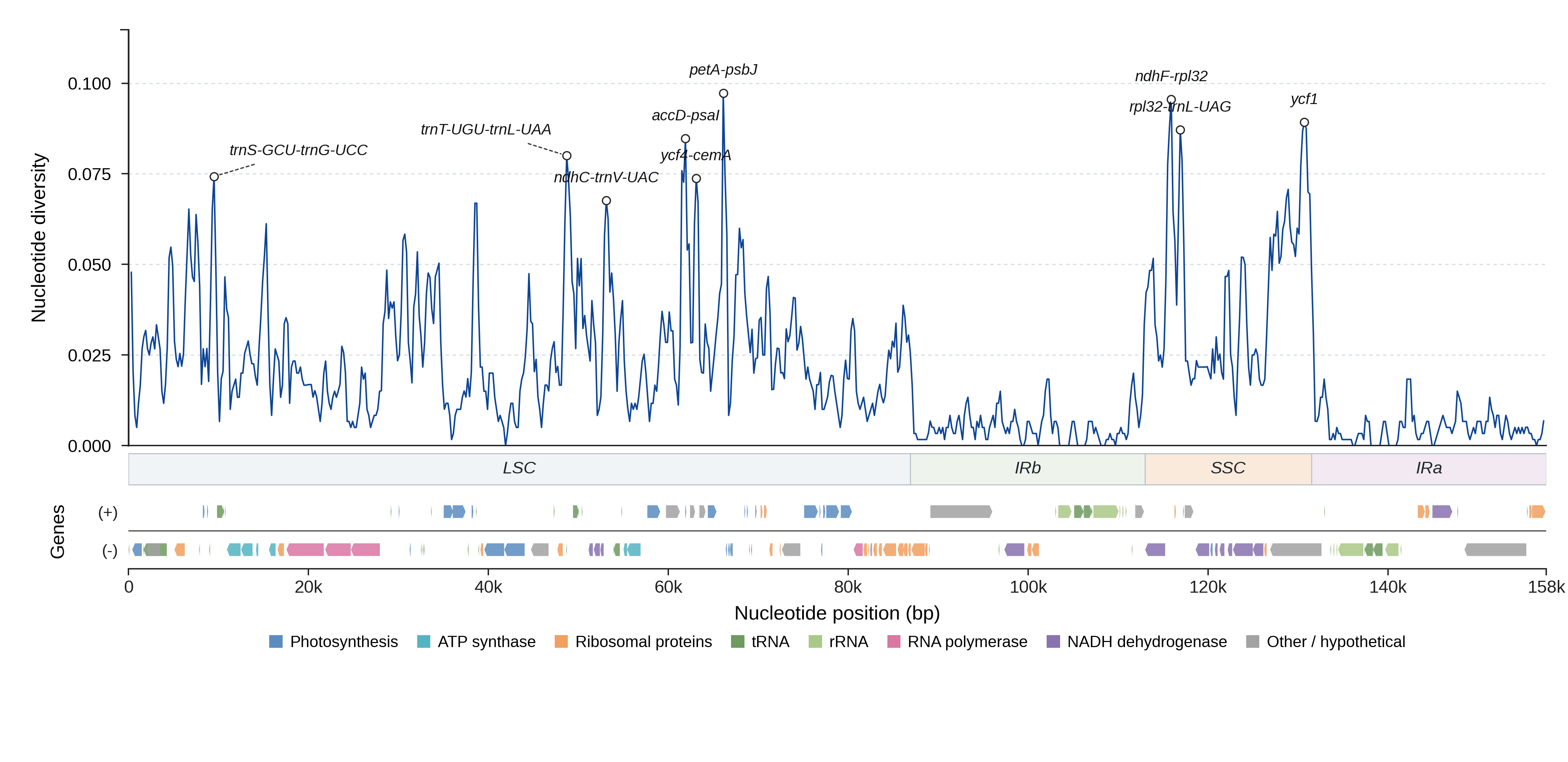 Sliding-window nucleotide diversity