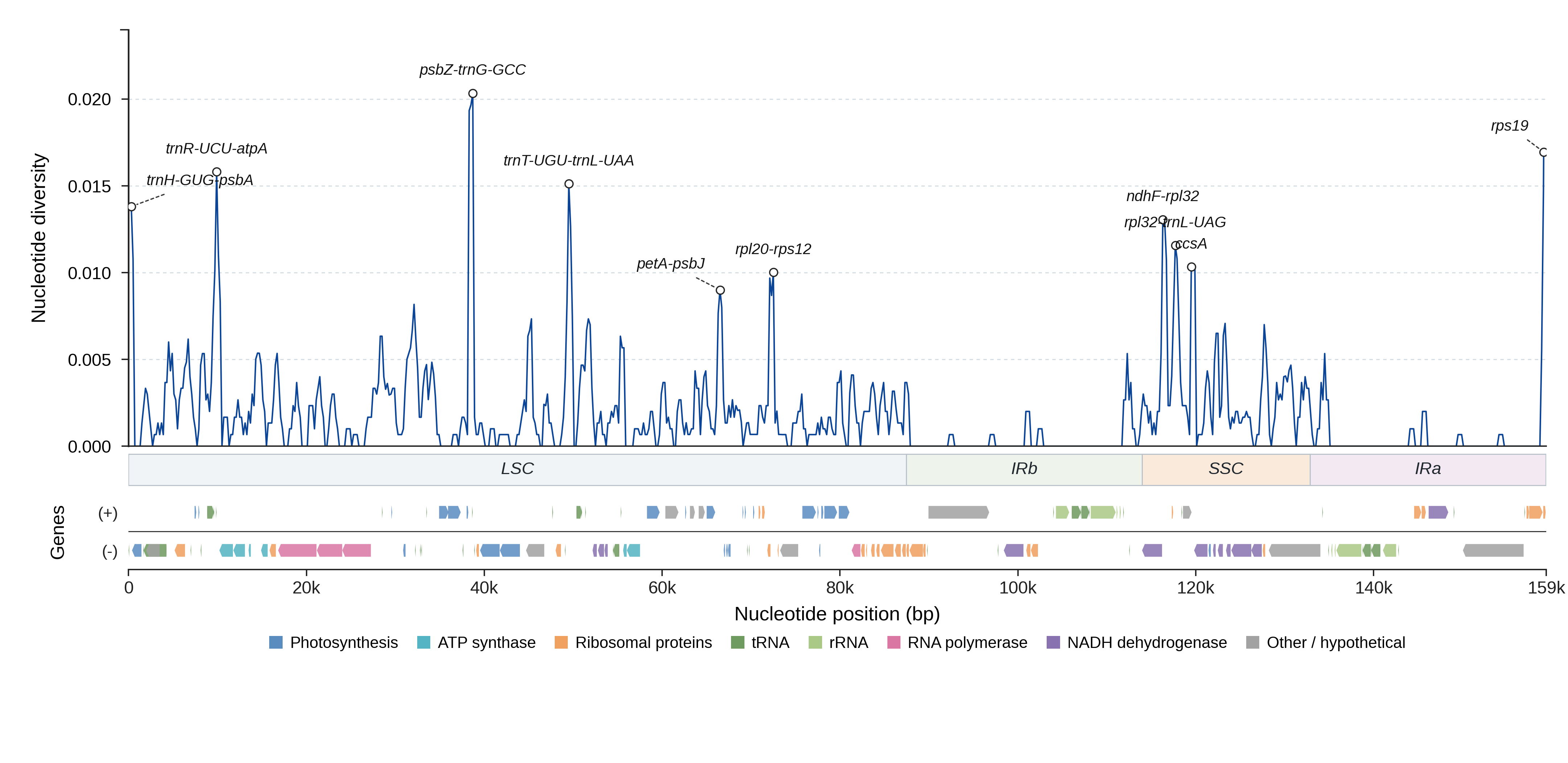 Sliding-window nucleotide diversity