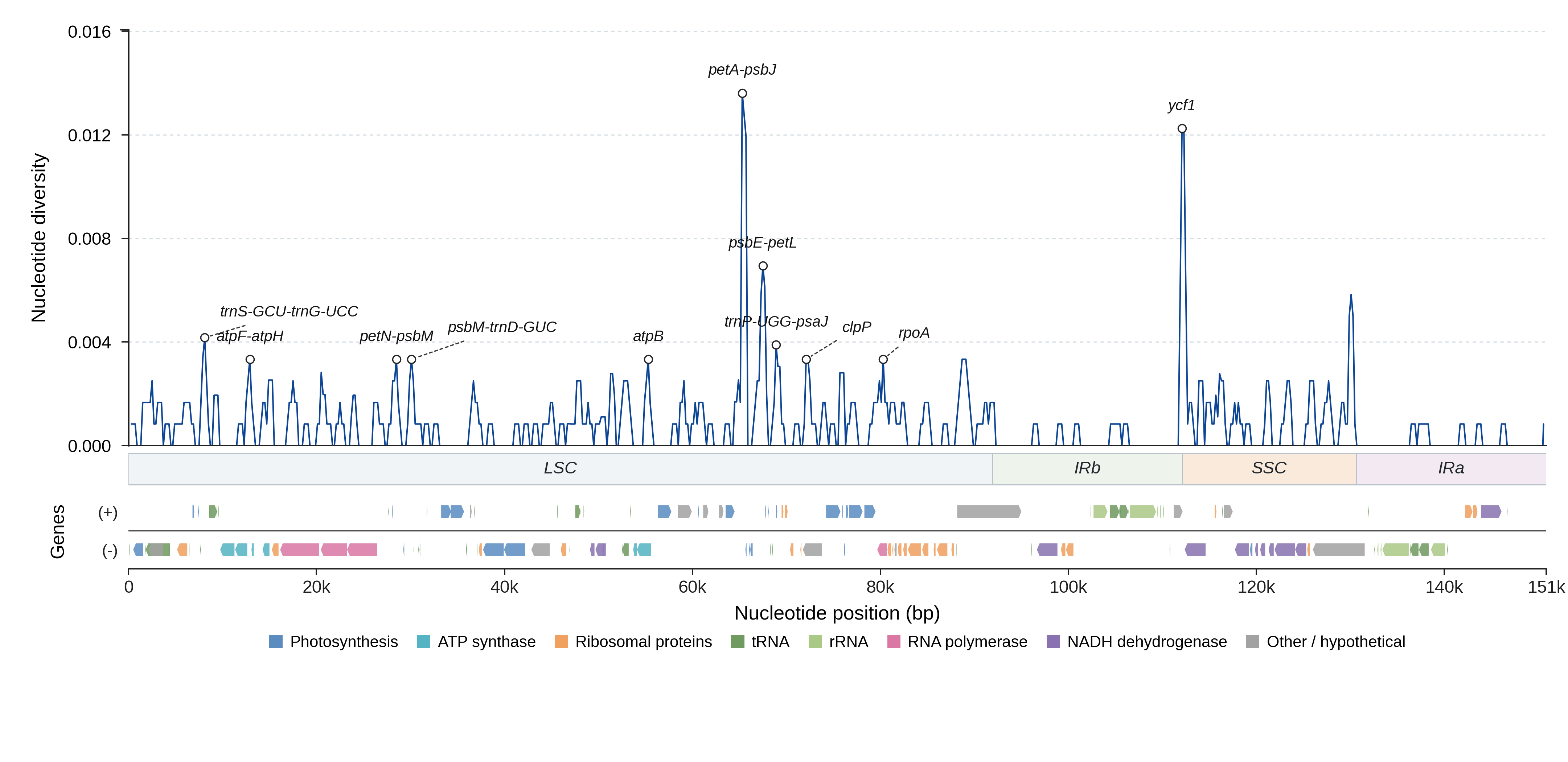 Sliding-window nucleotide diversity