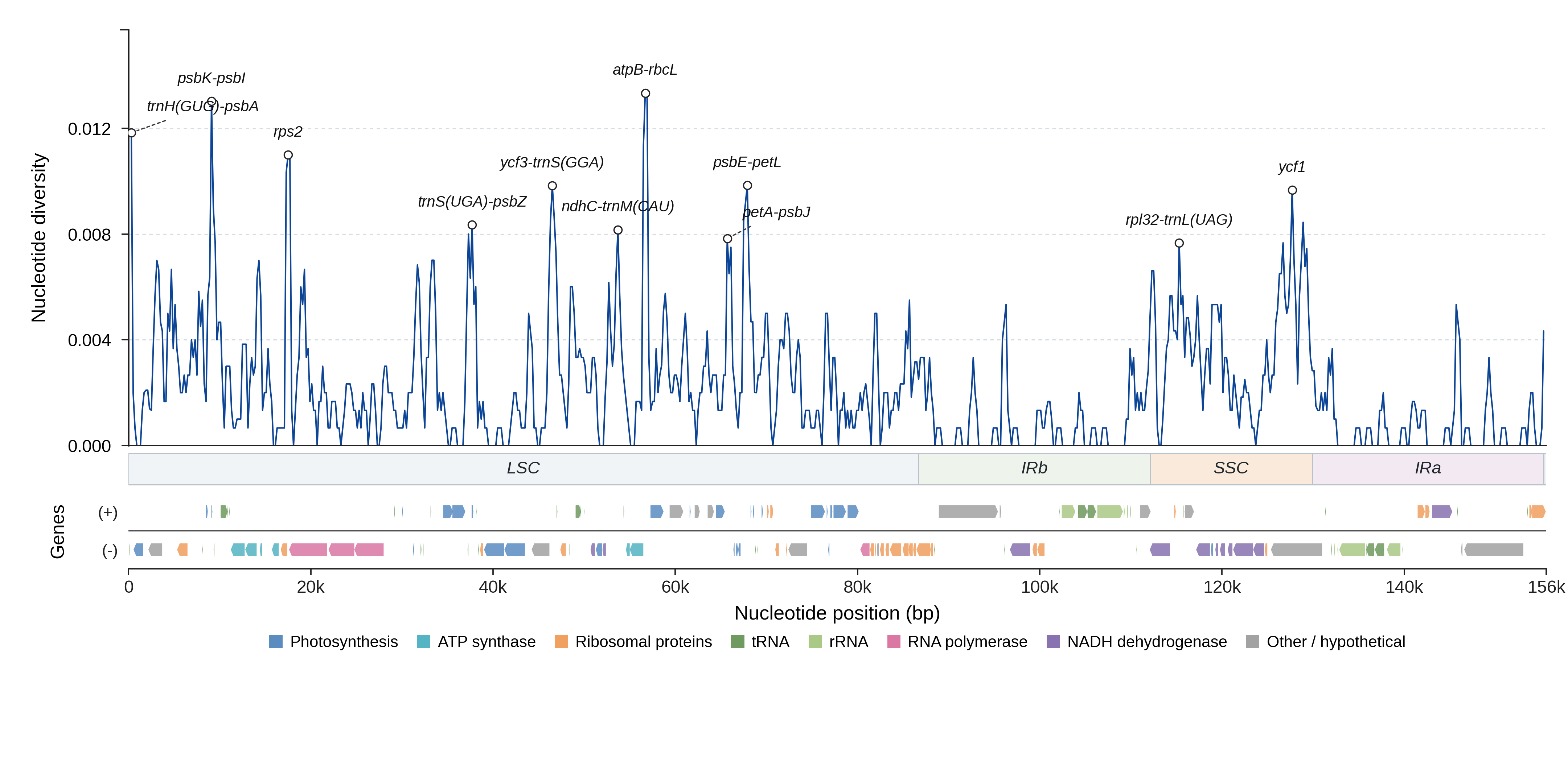 Sliding-window nucleotide diversity