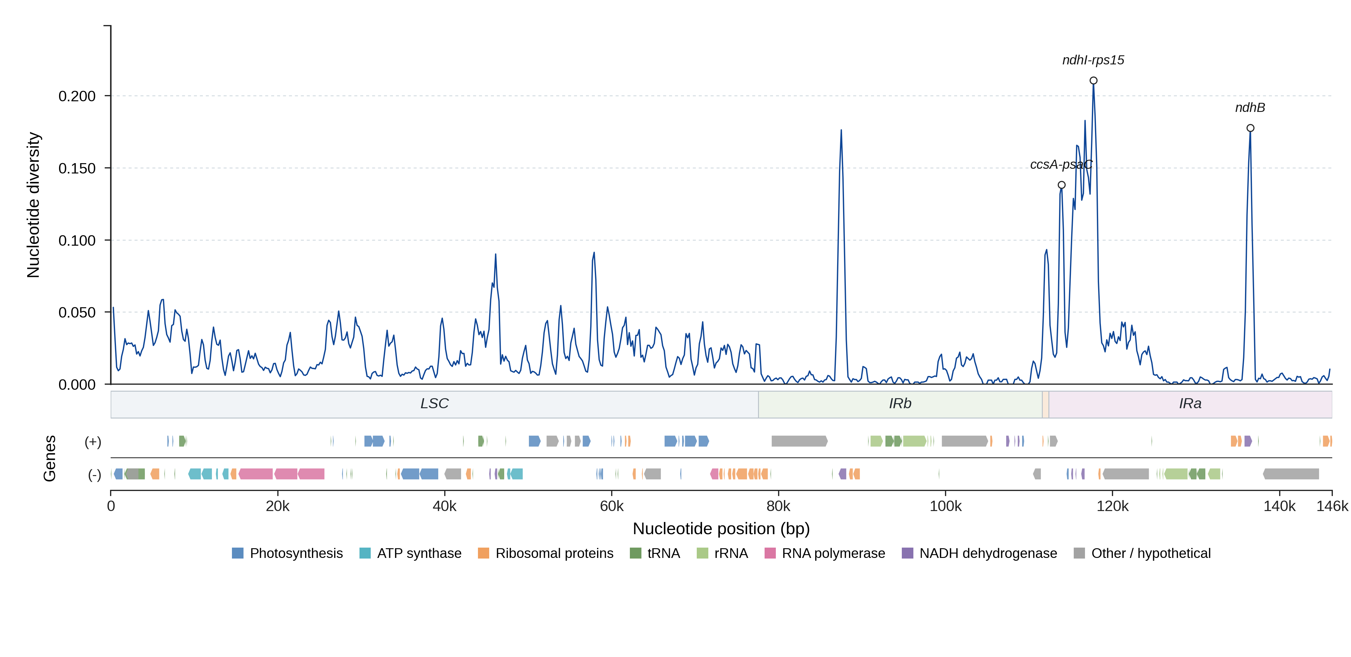 Sliding-window nucleotide diversity