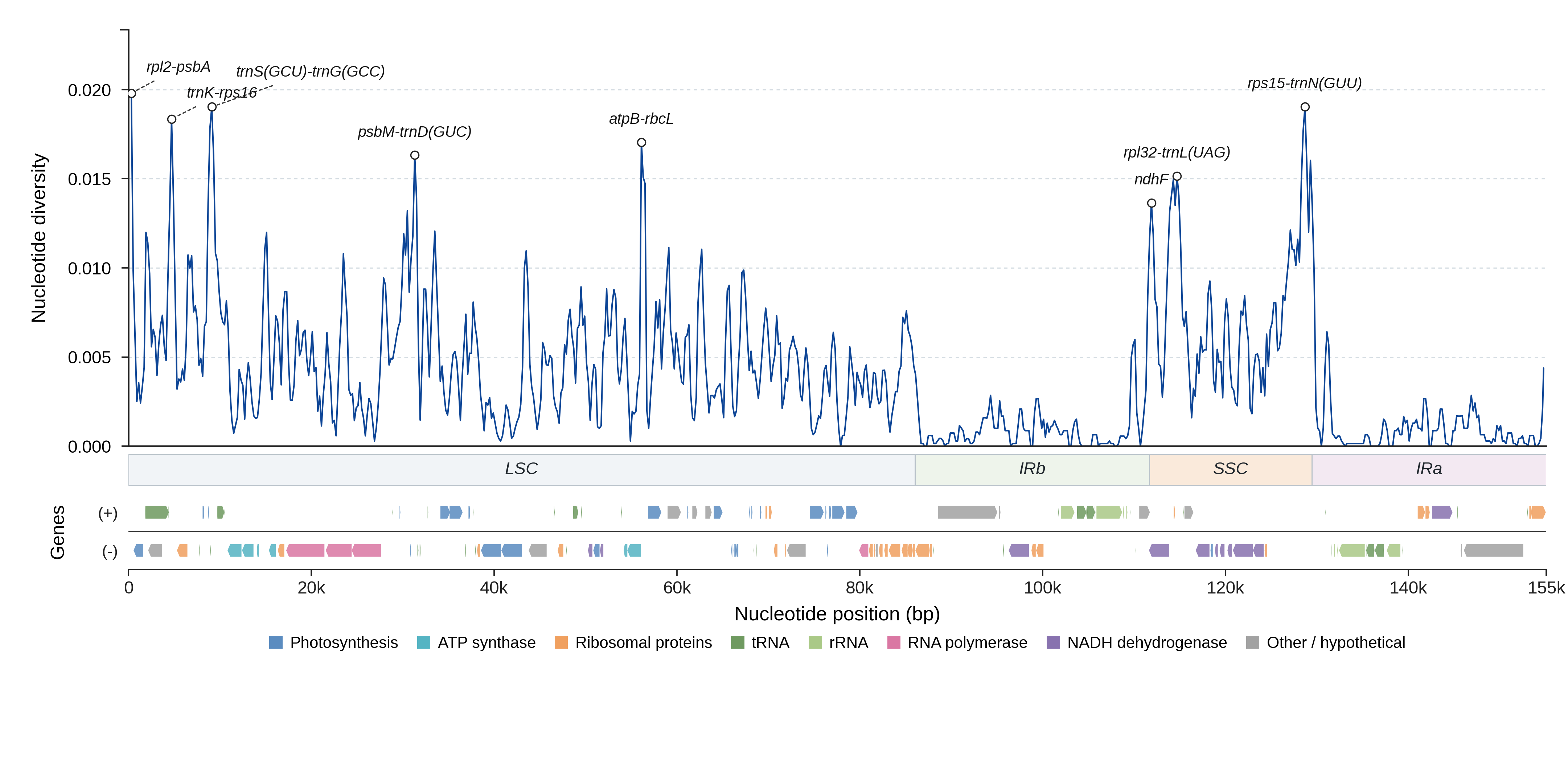 Sliding-window nucleotide diversity