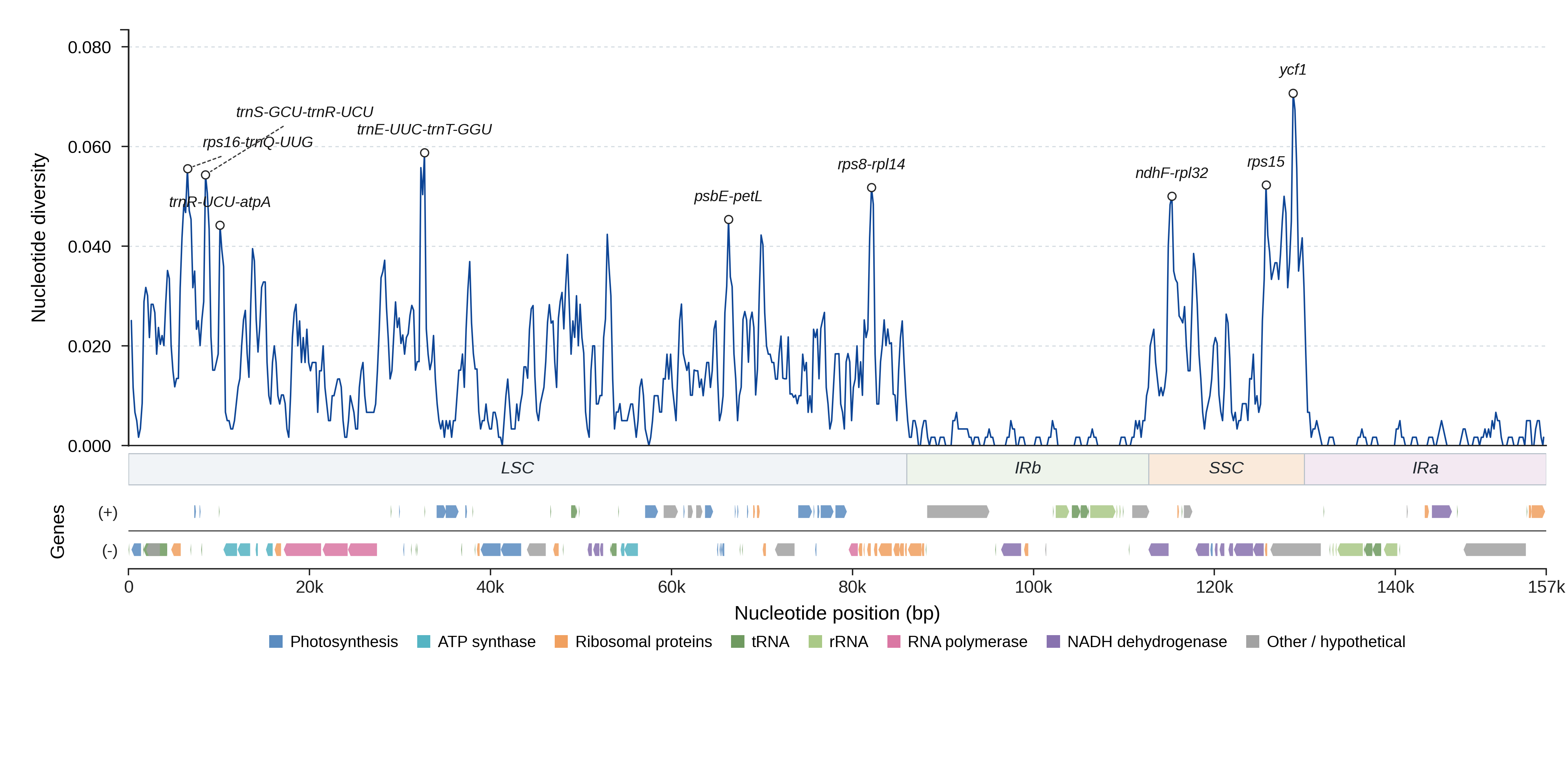Sliding-window nucleotide diversity