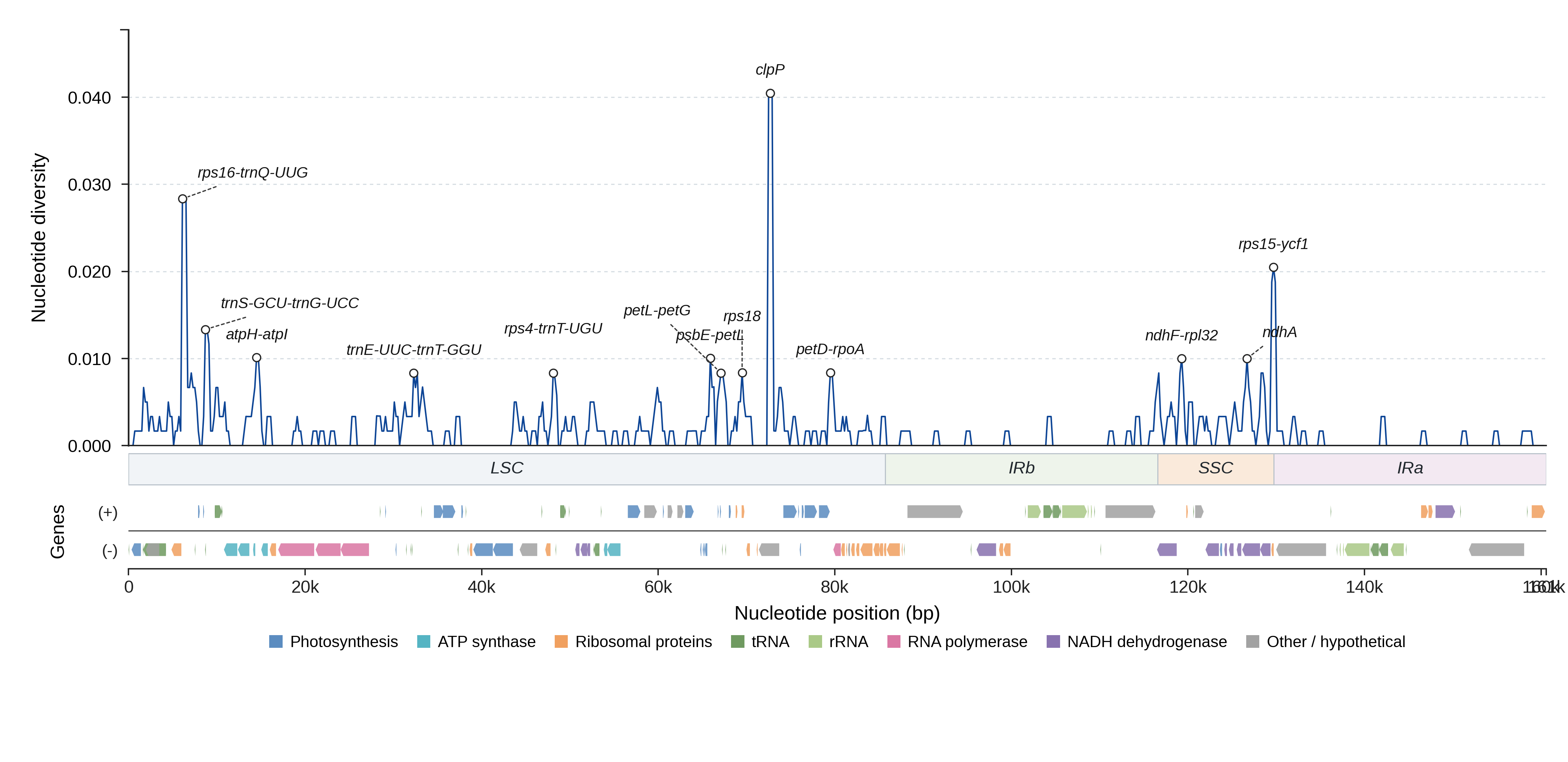 Sliding-window nucleotide diversity