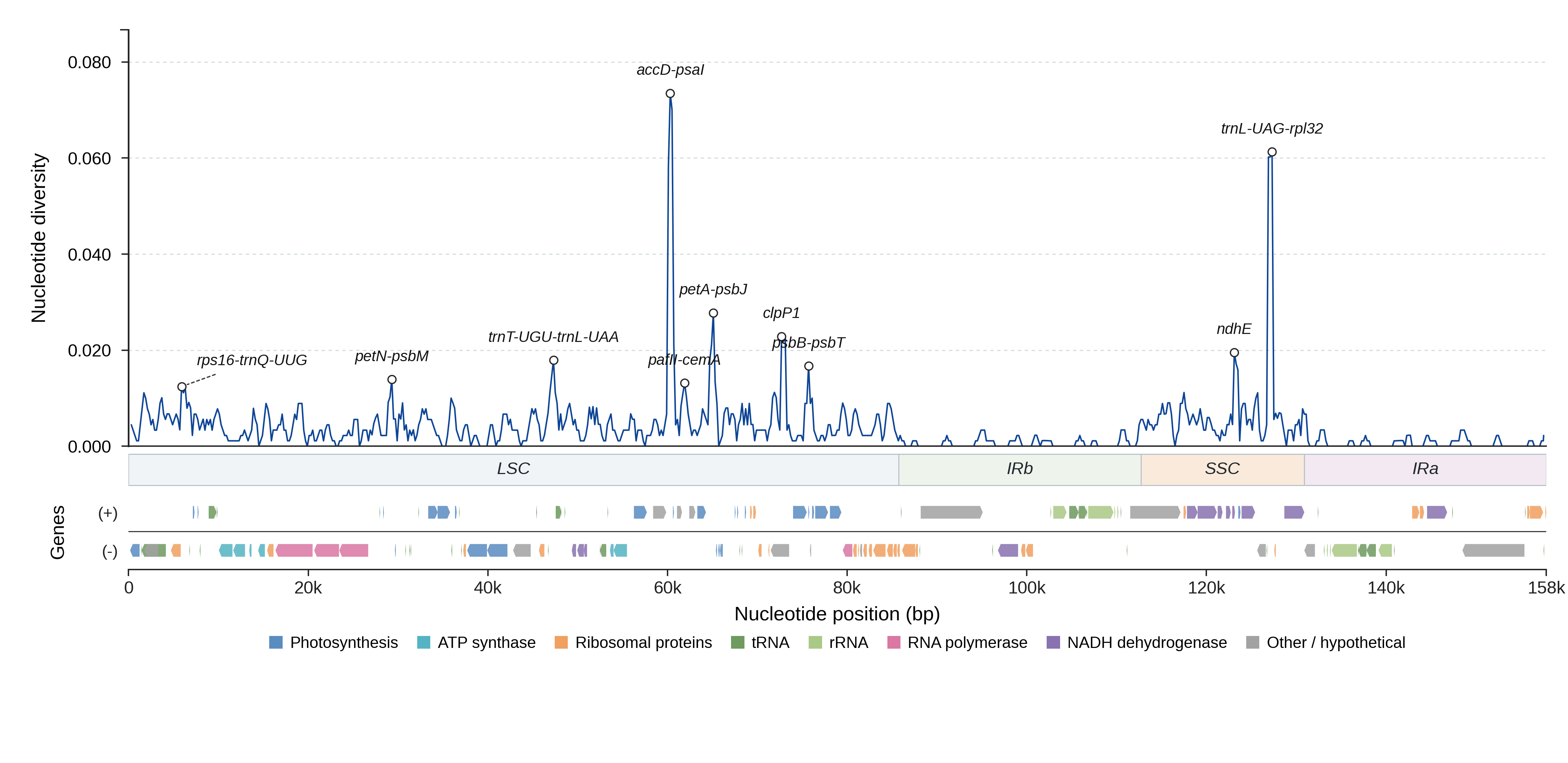 Sliding-window nucleotide diversity