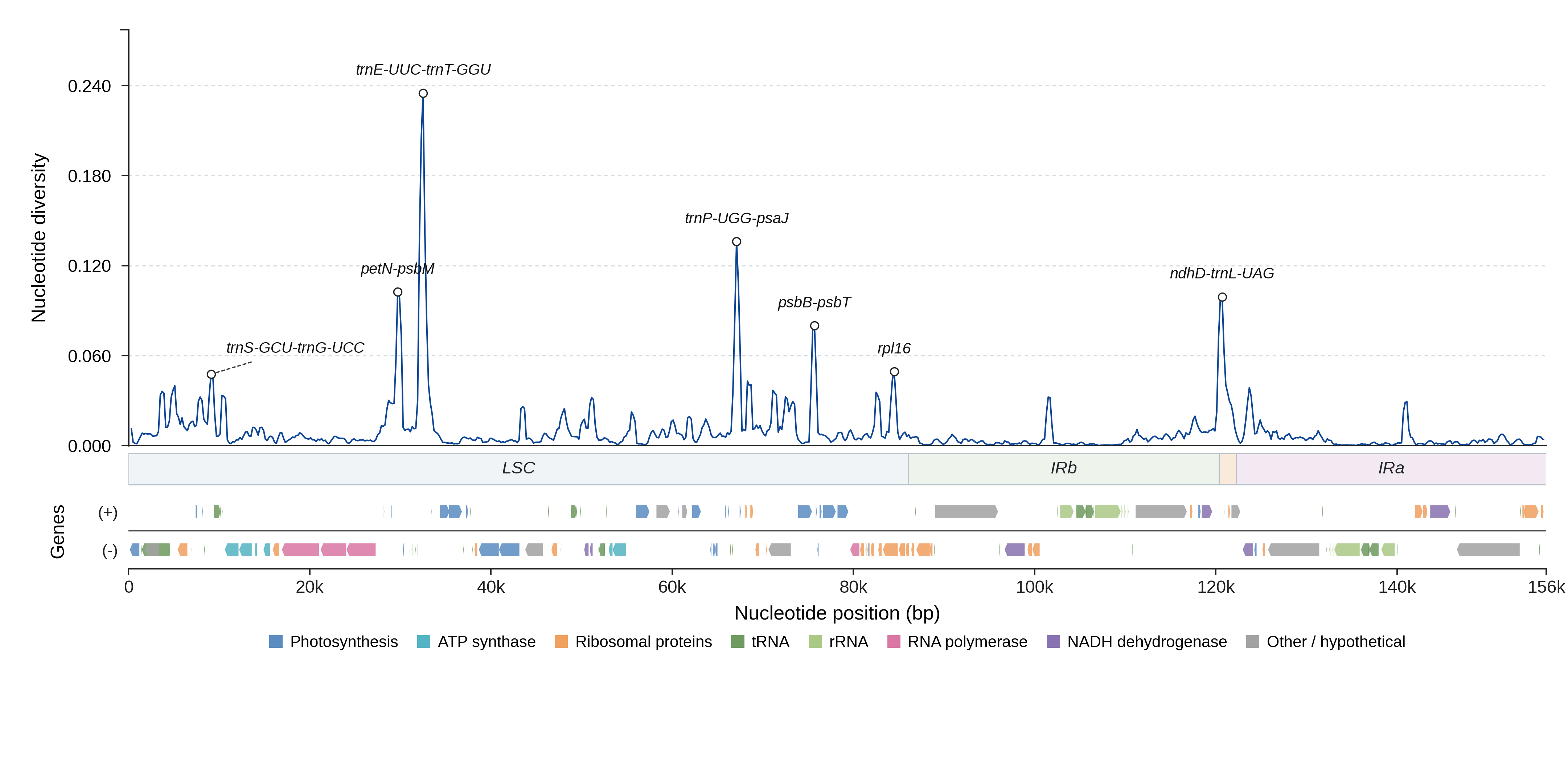 Sliding-window nucleotide diversity