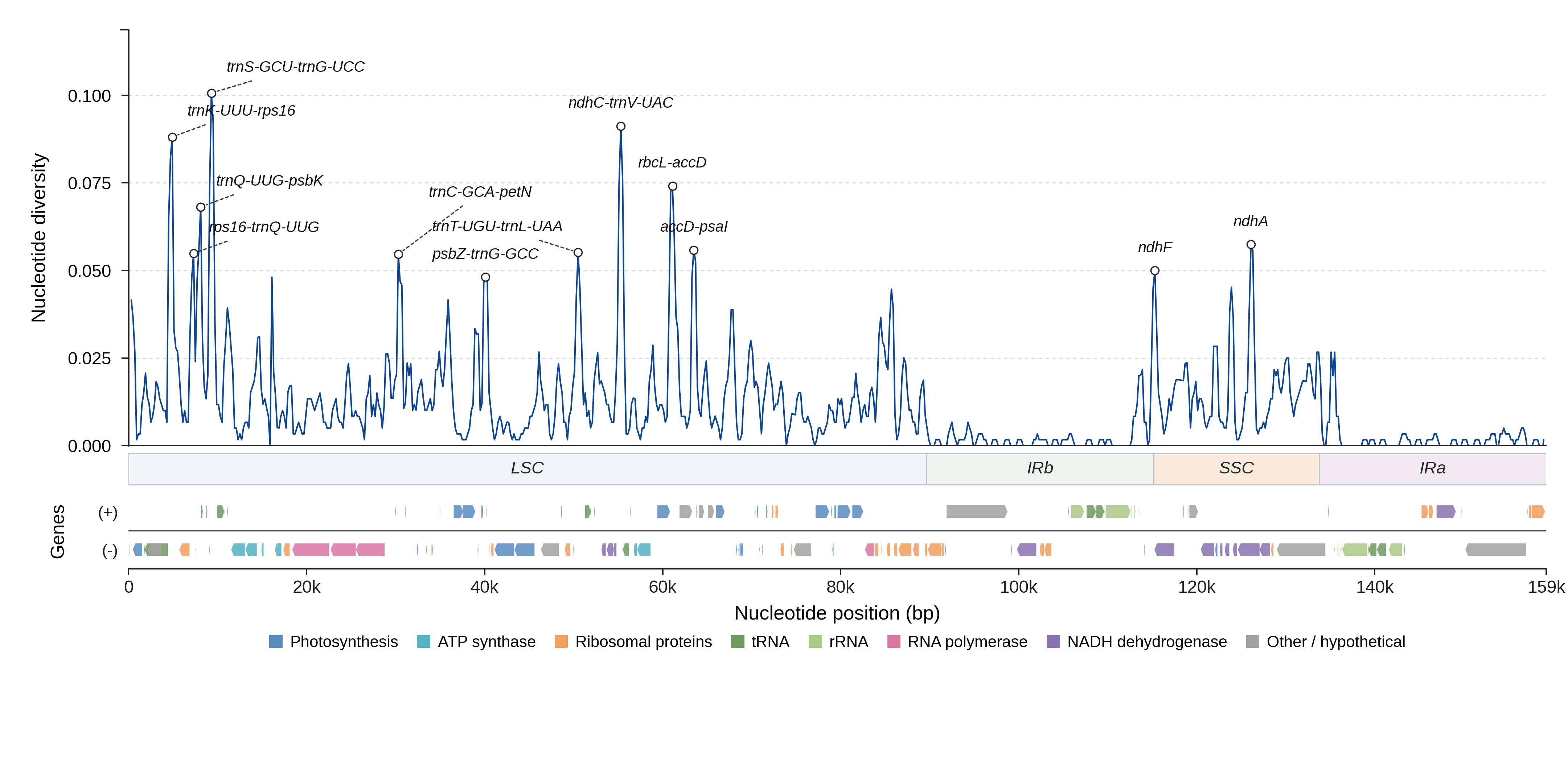 Sliding-window nucleotide diversity