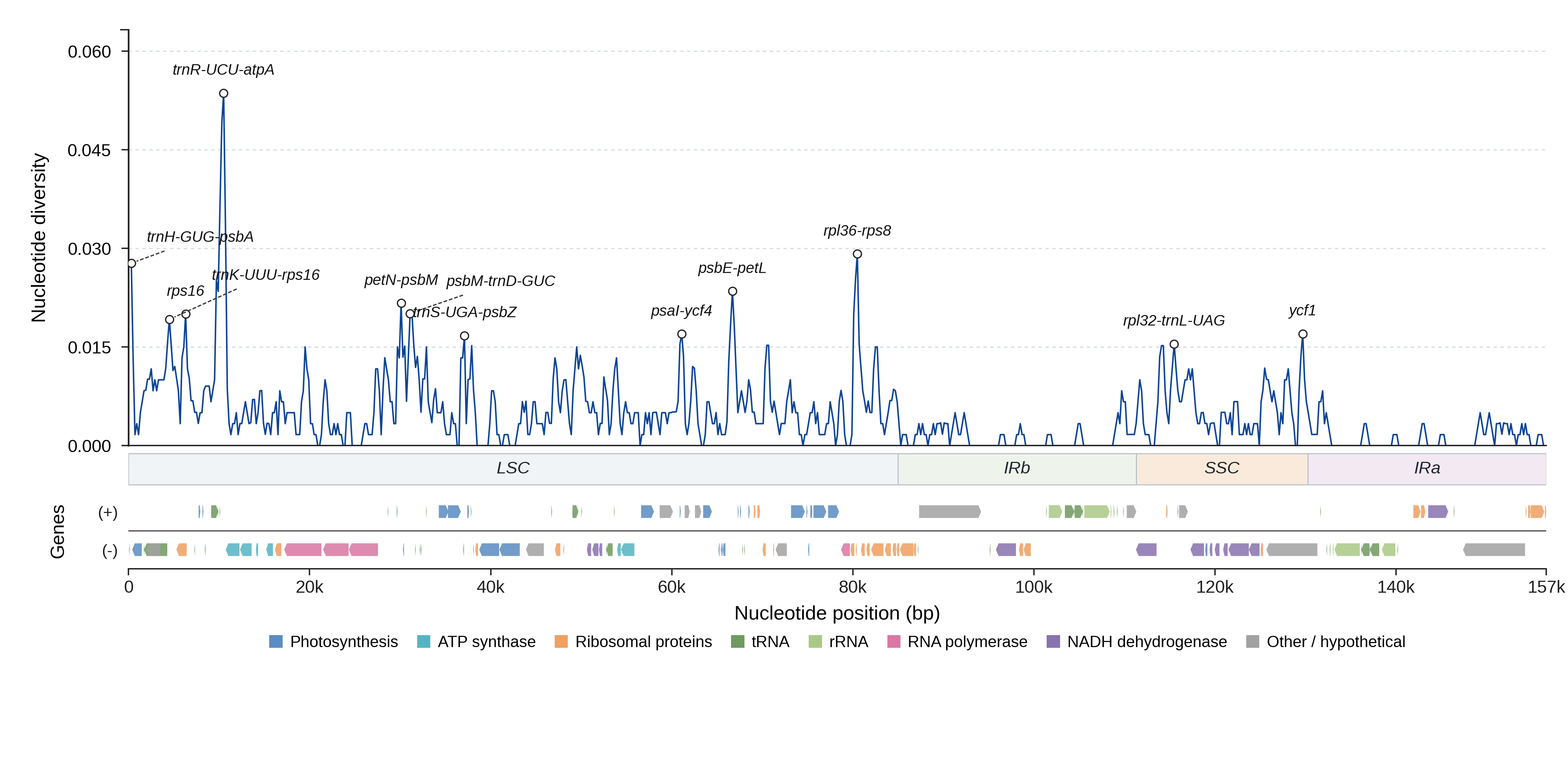 Sliding-window nucleotide diversity