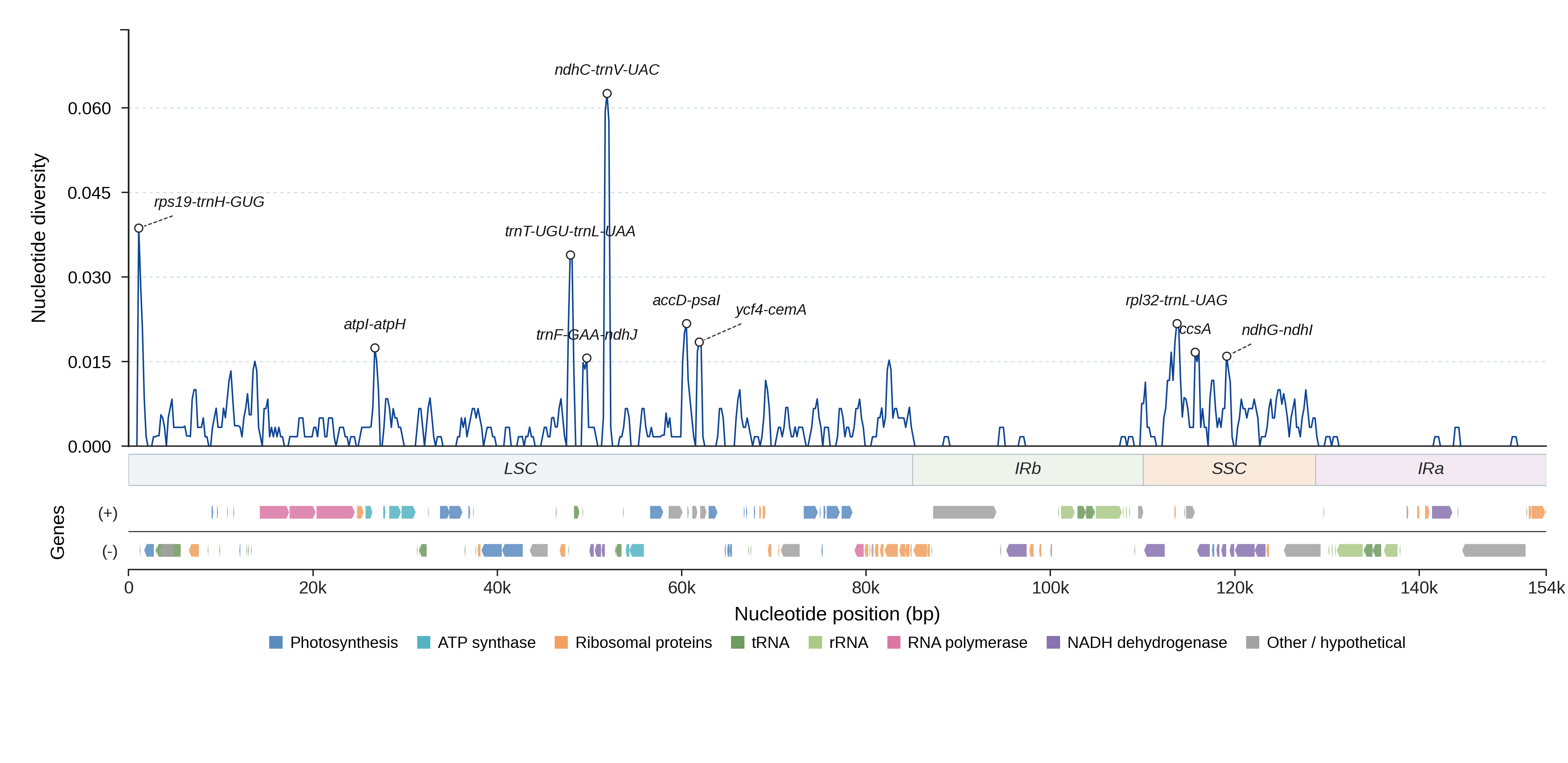 Sliding-window nucleotide diversity