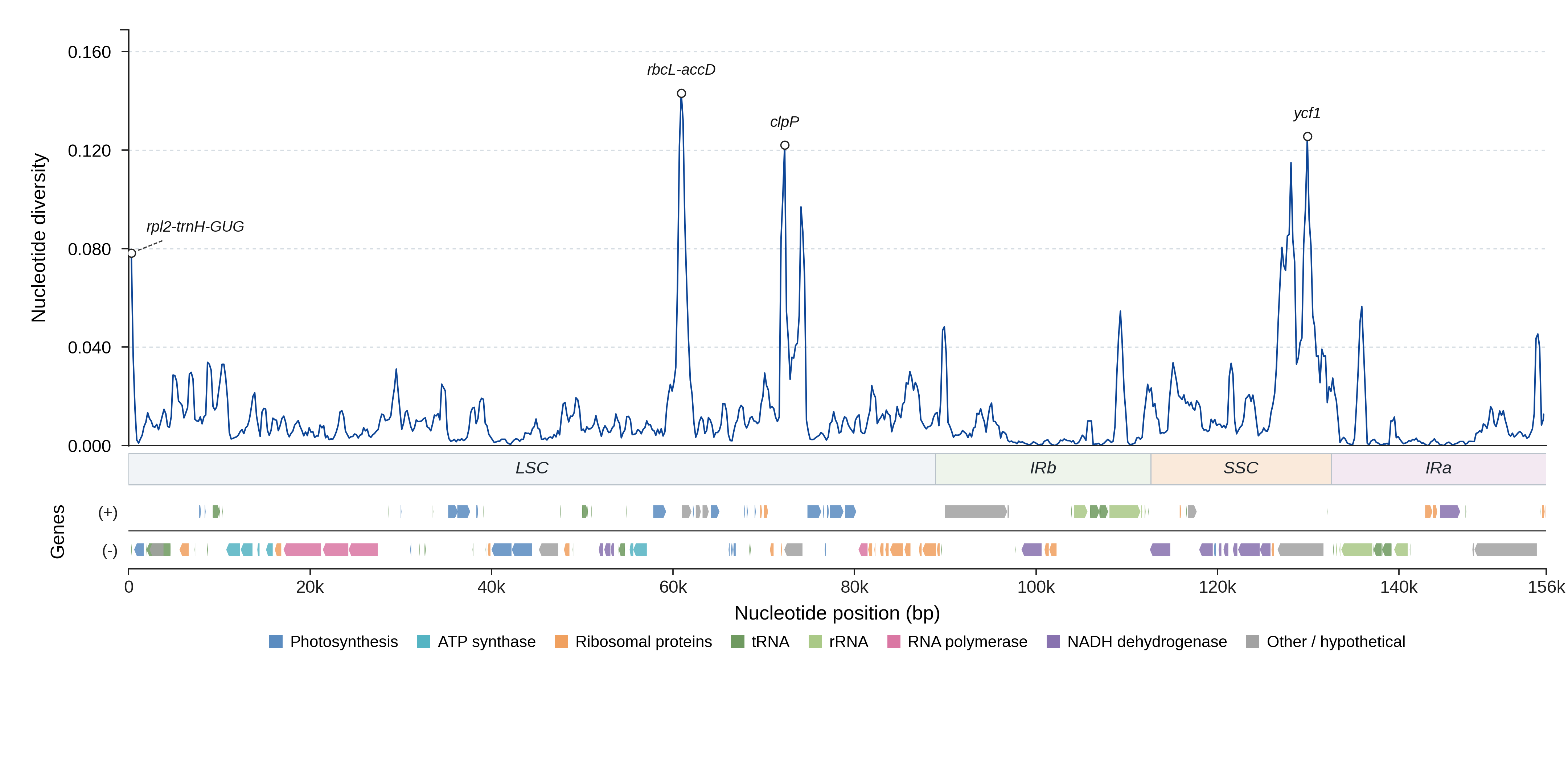 Sliding-window nucleotide diversity