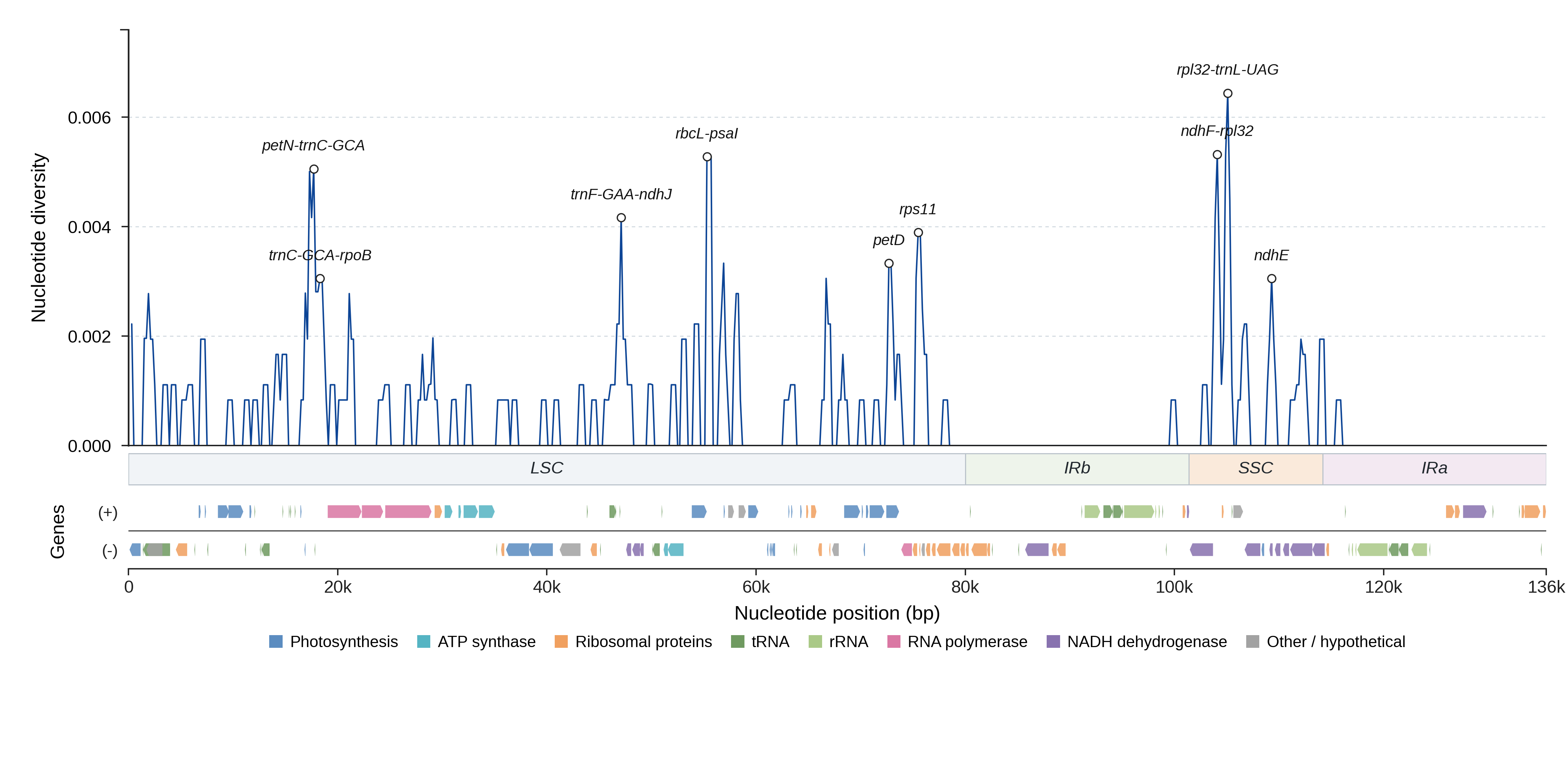 Sliding-window nucleotide diversity