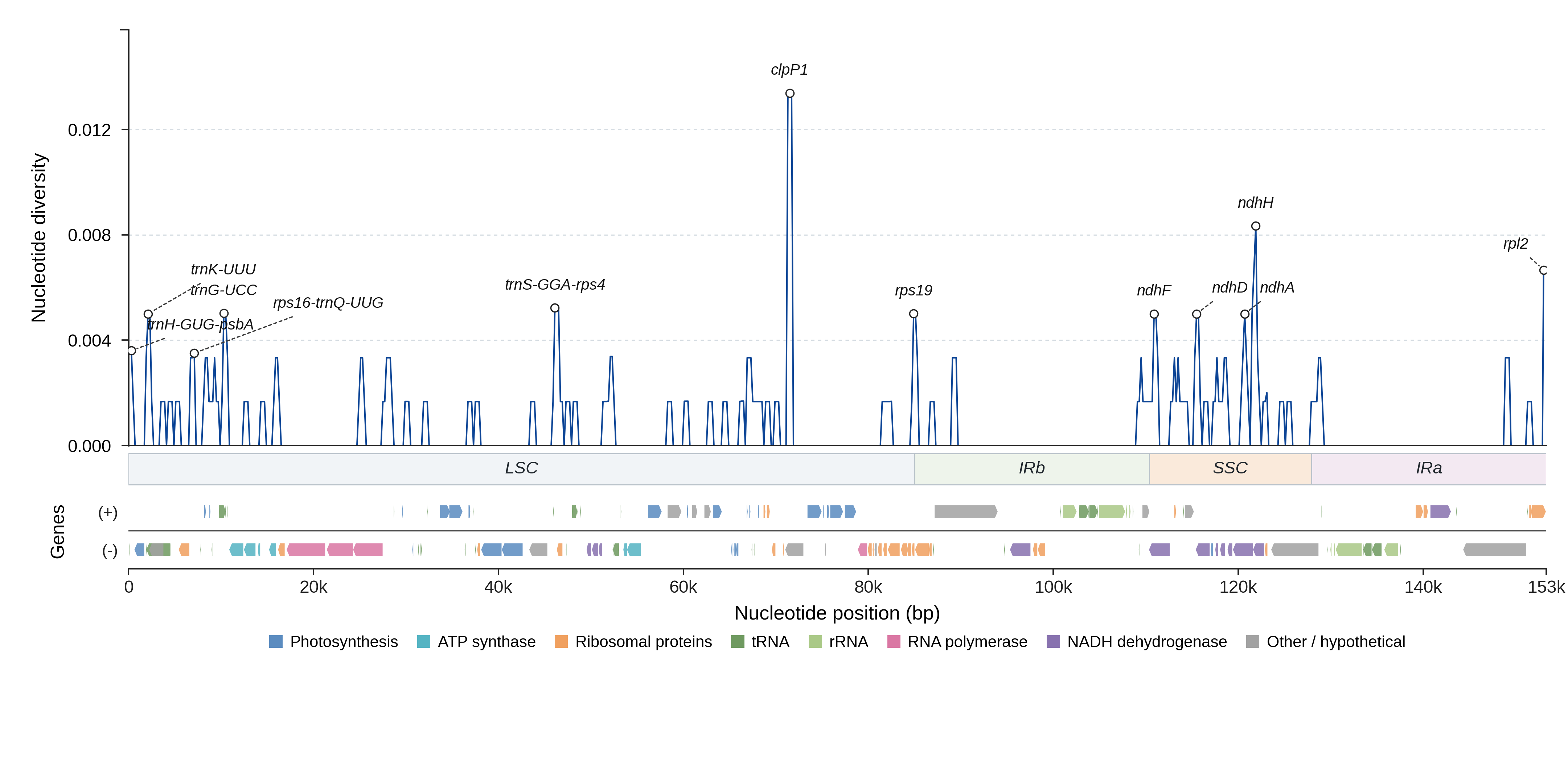 Sliding-window nucleotide diversity