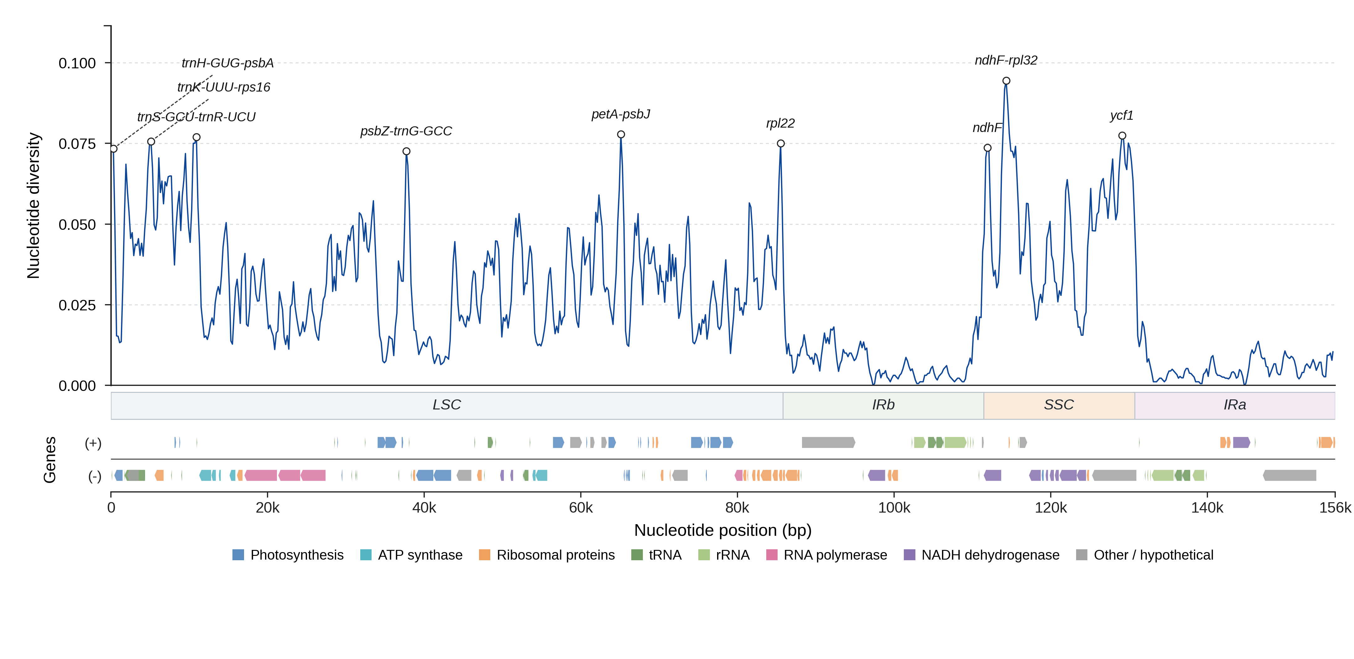 Sliding-window nucleotide diversity
