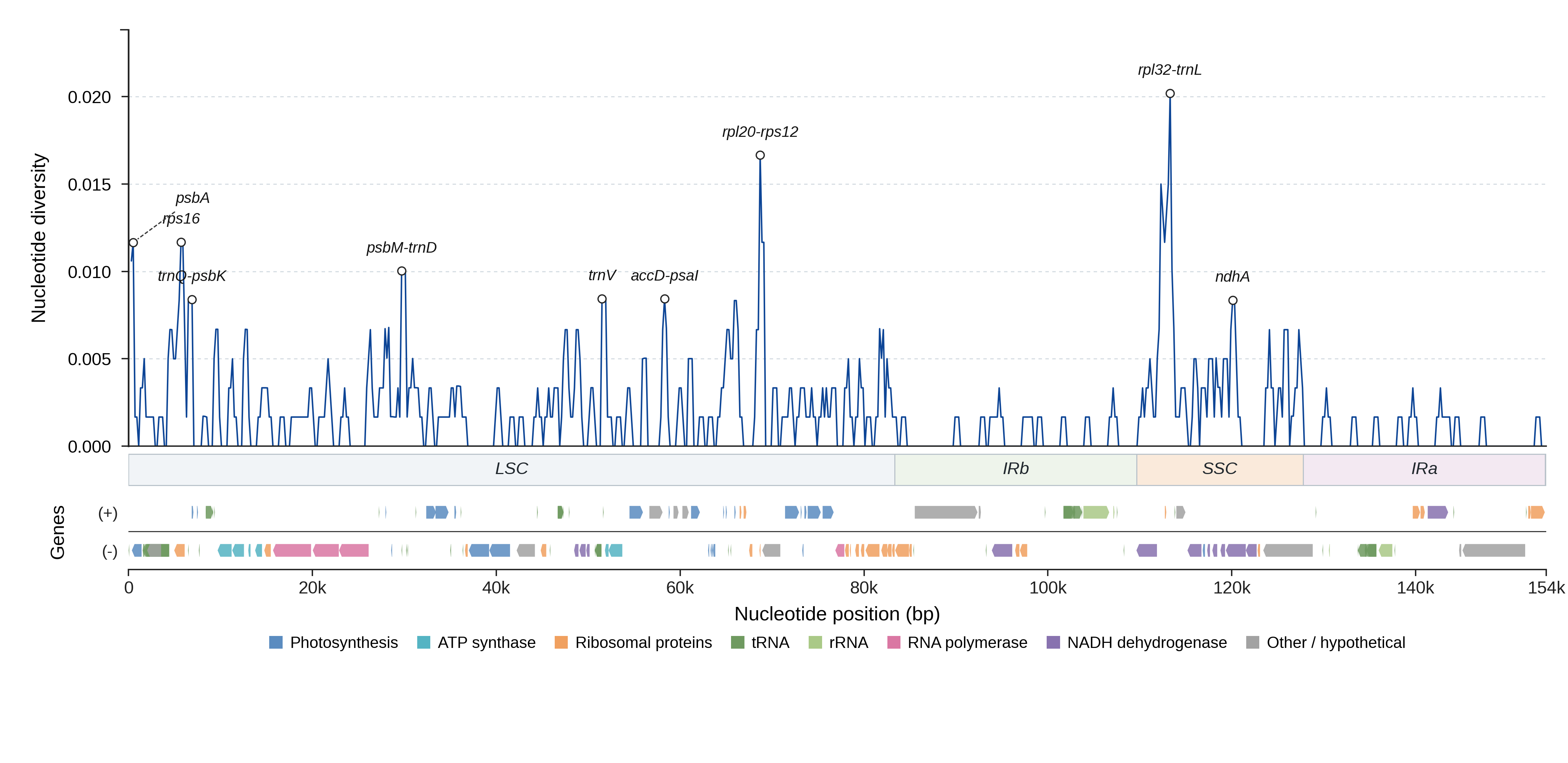 Sliding-window nucleotide diversity
