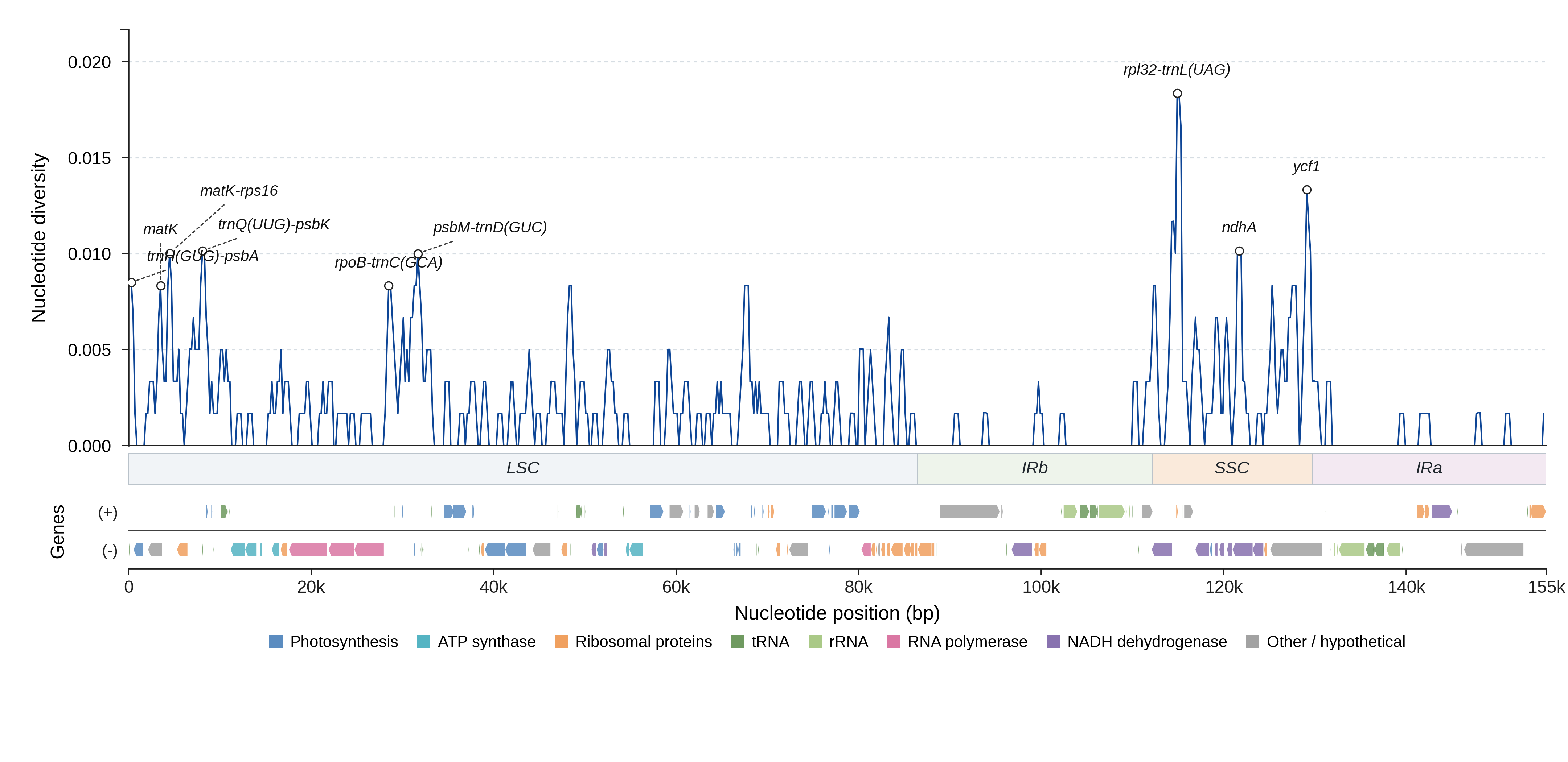 Sliding-window nucleotide diversity