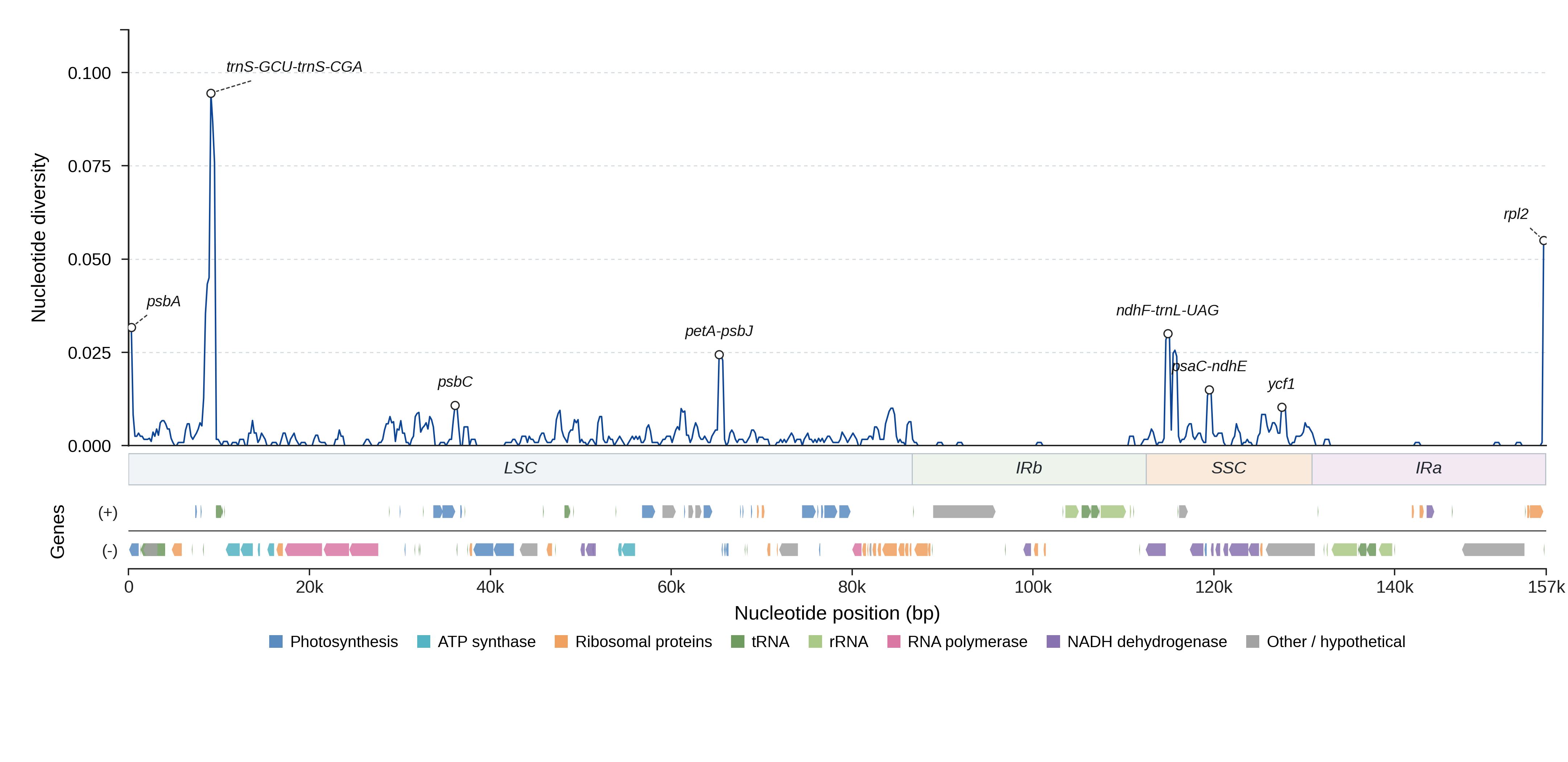Sliding-window nucleotide diversity