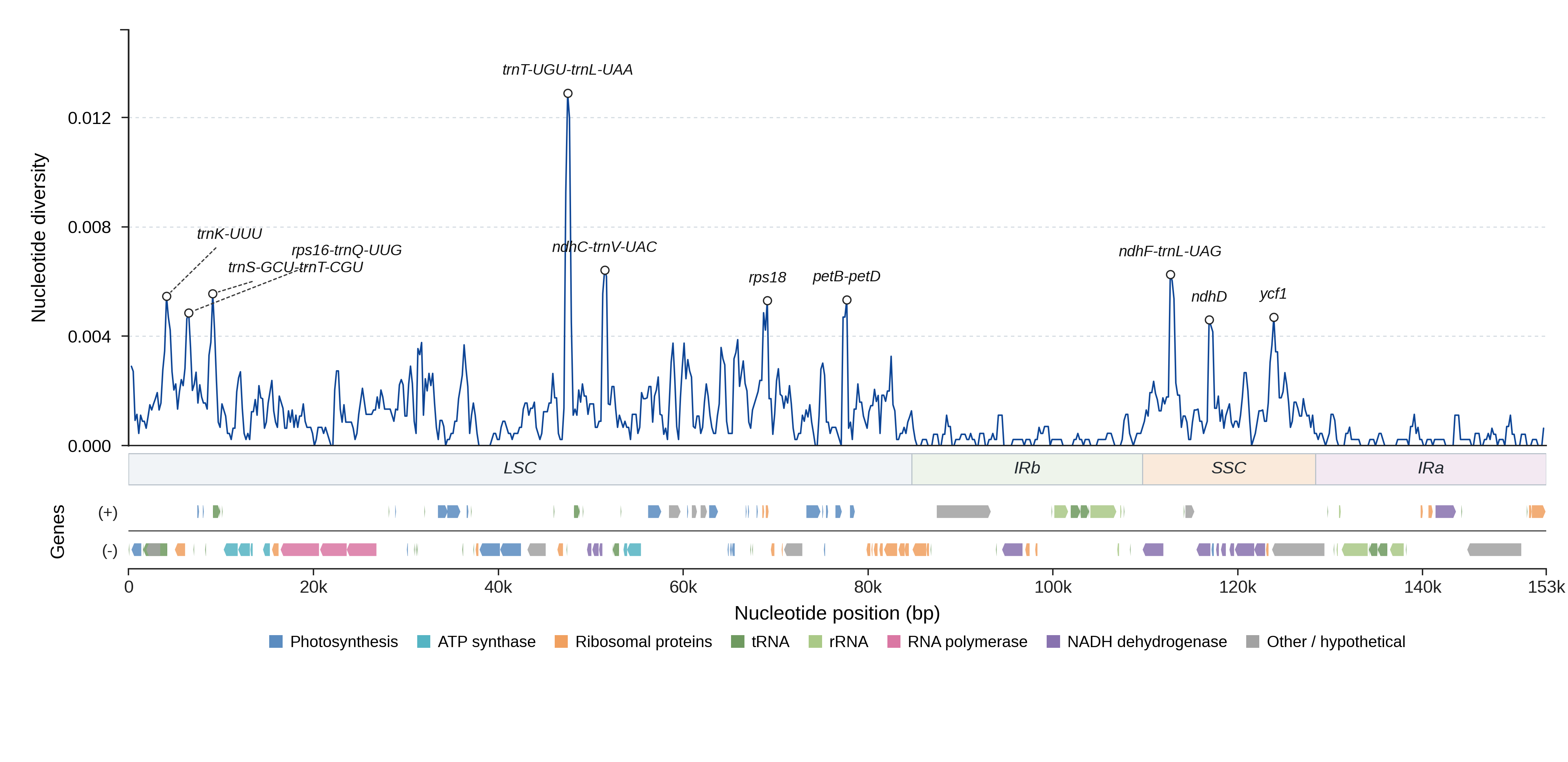 Sliding-window nucleotide diversity