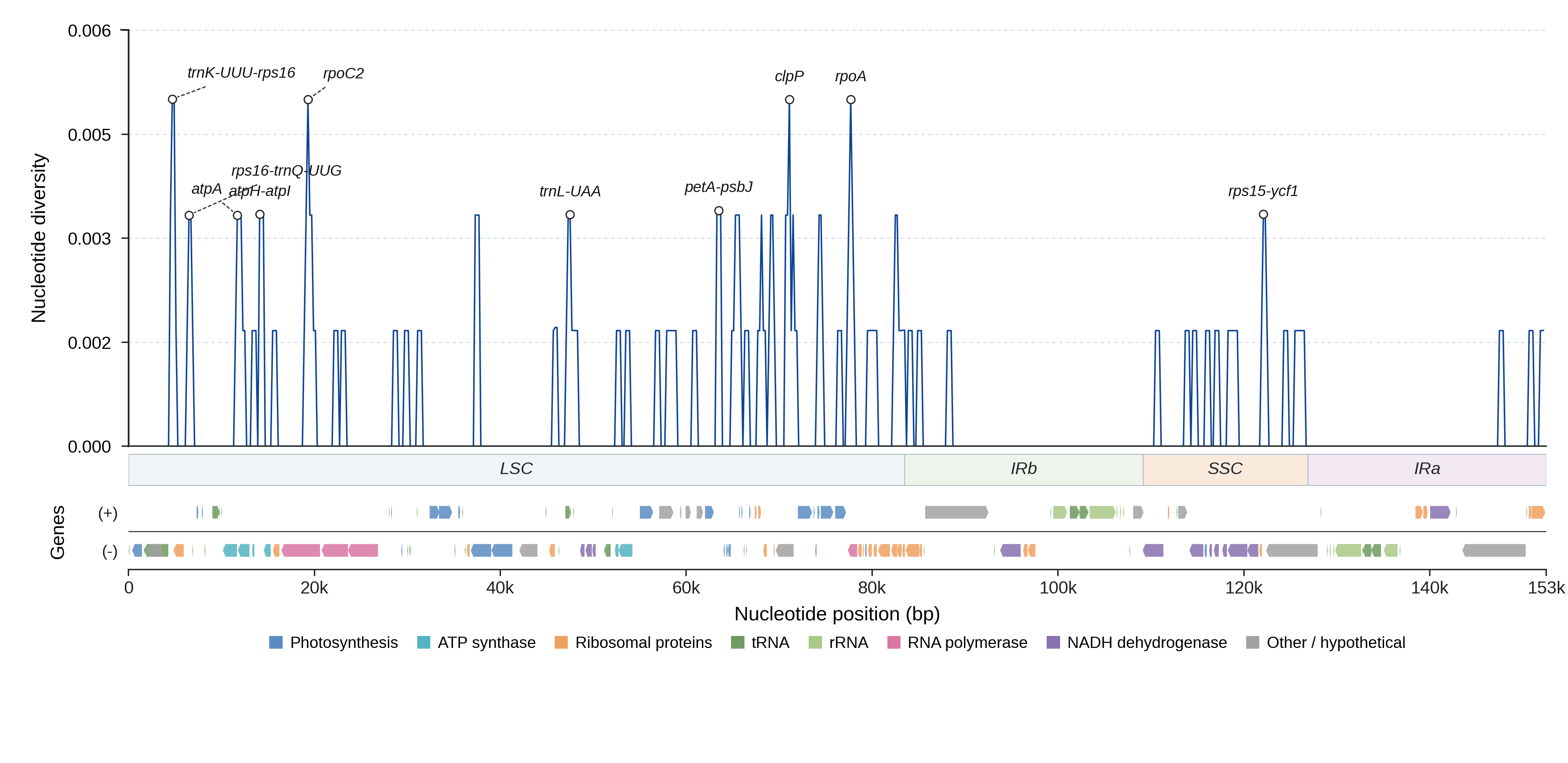 Sliding-window nucleotide diversity