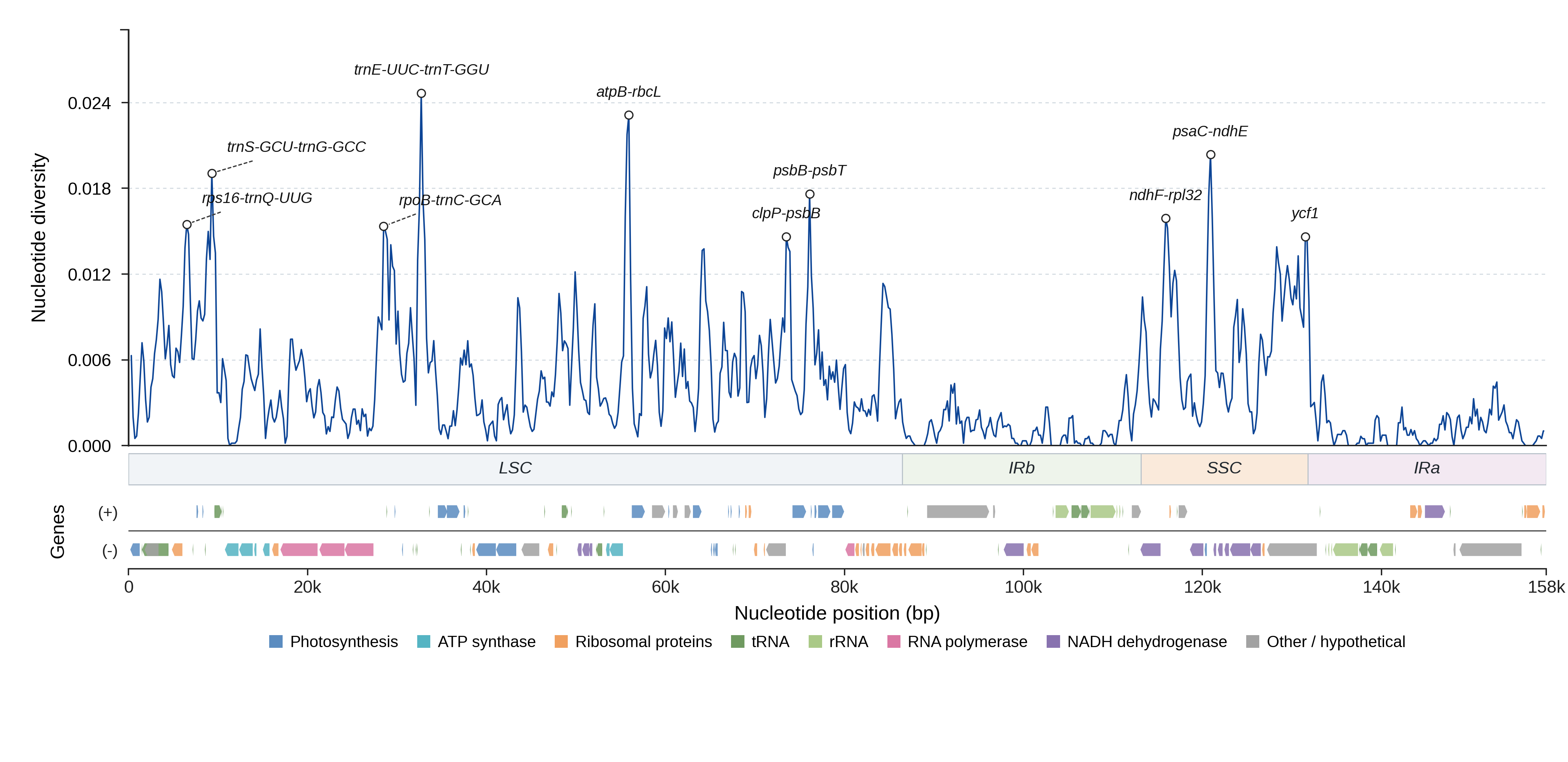 Sliding-window nucleotide diversity