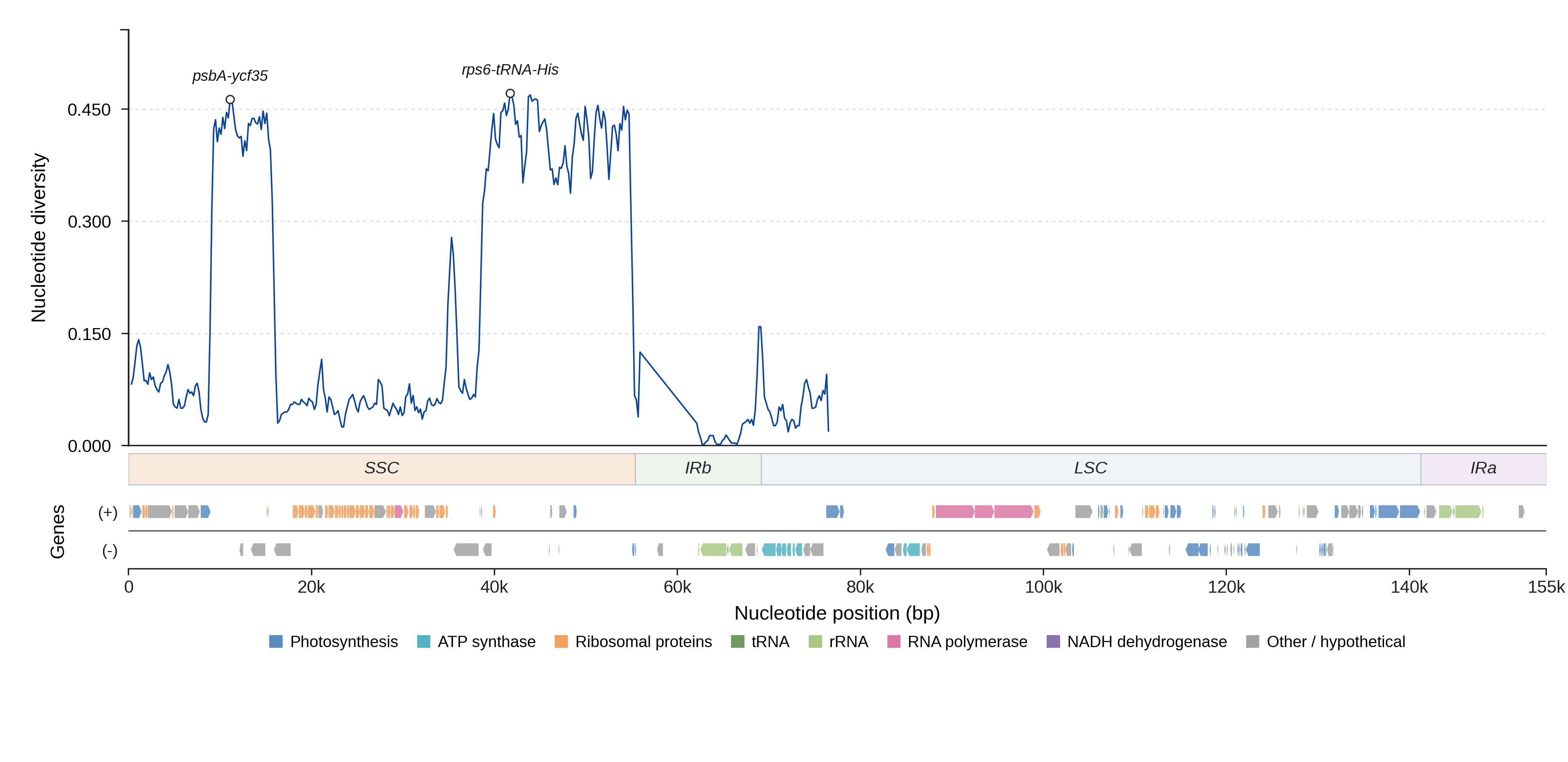 Sliding-window nucleotide diversity