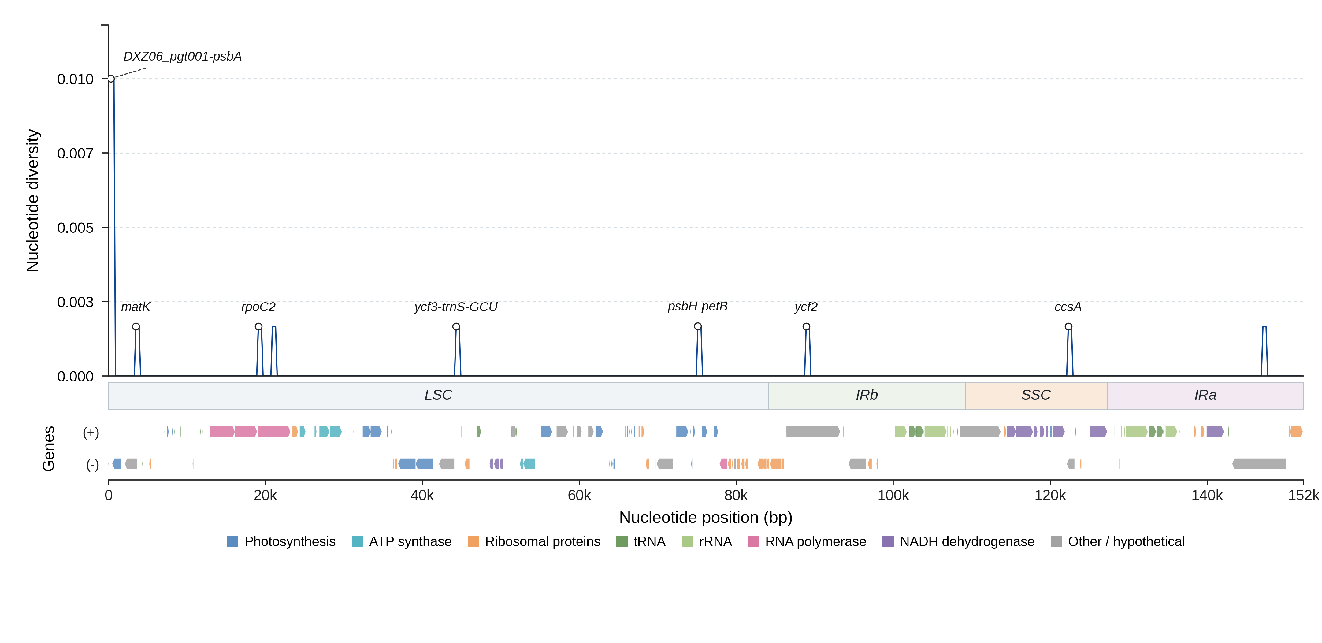 Sliding-window nucleotide diversity