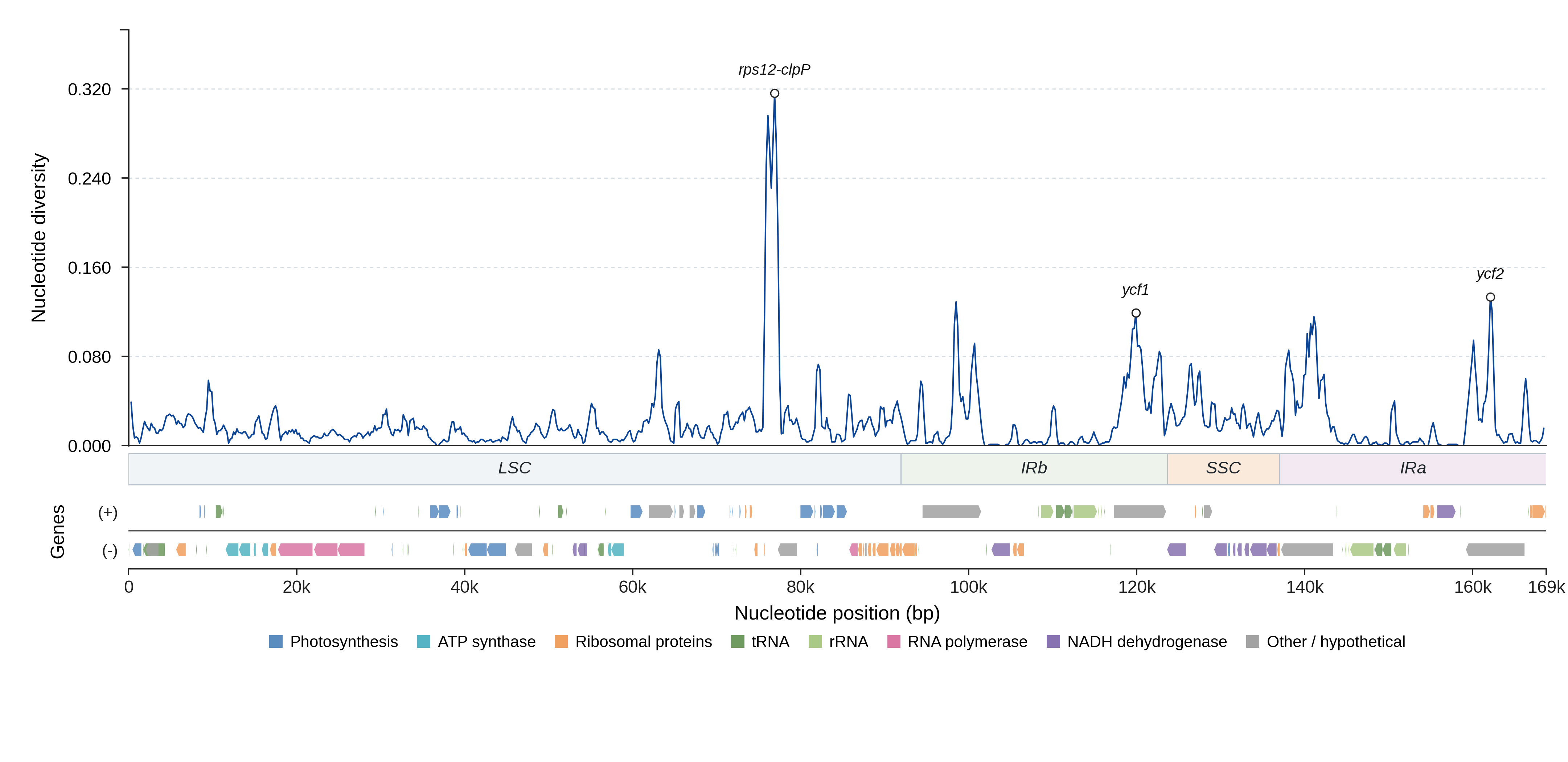 Sliding-window nucleotide diversity