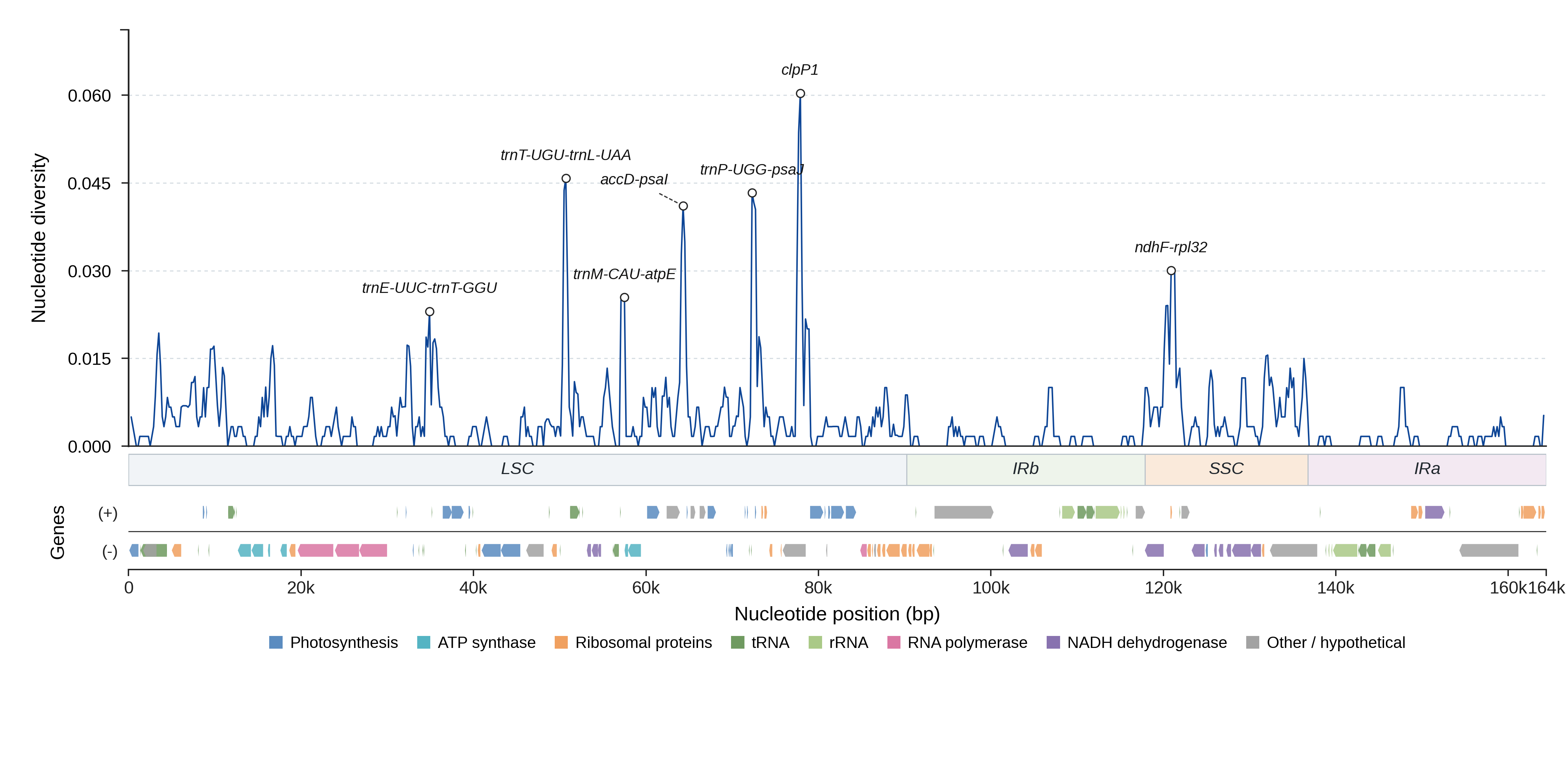 Sliding-window nucleotide diversity