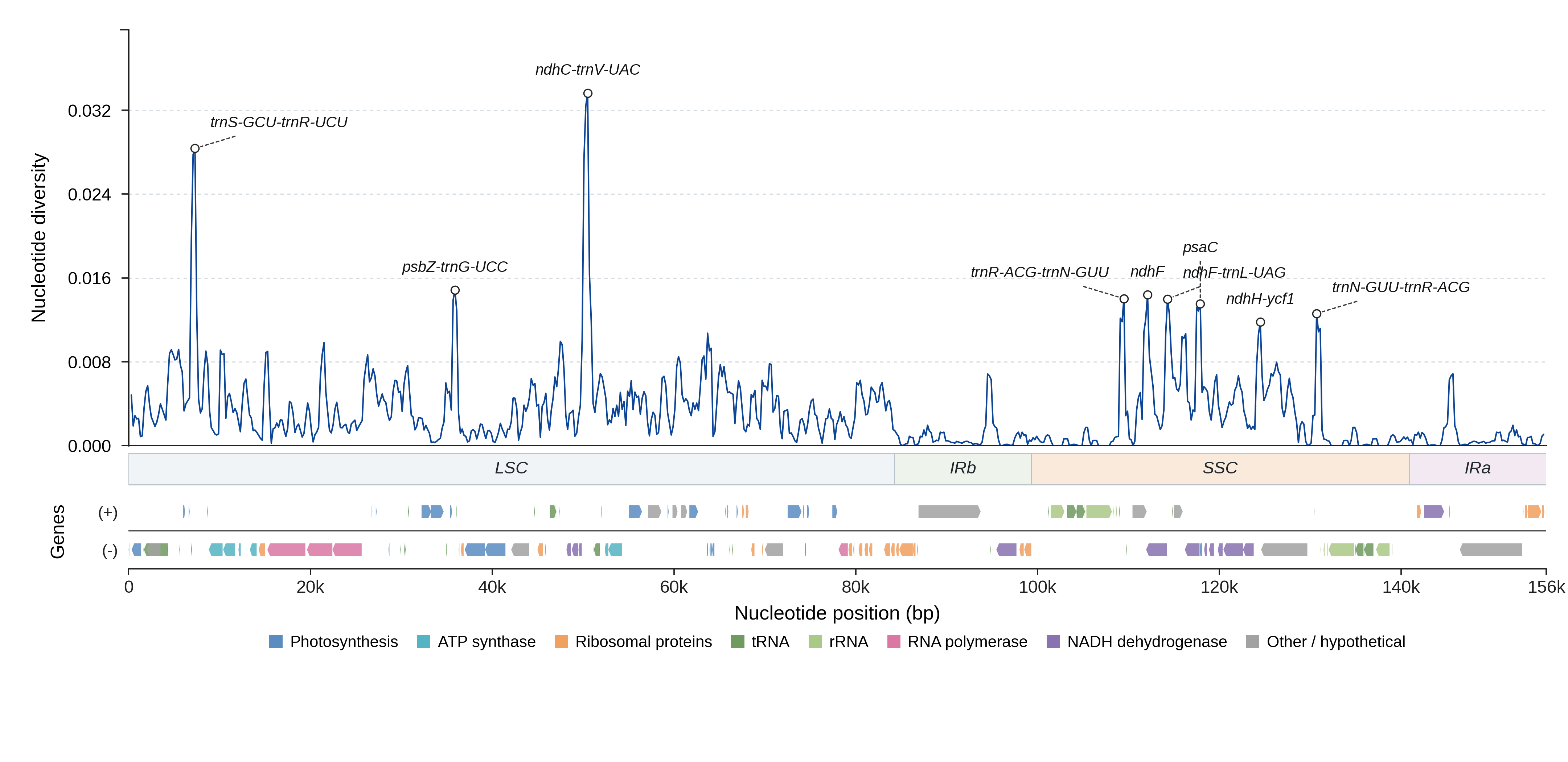 Sliding-window nucleotide diversity