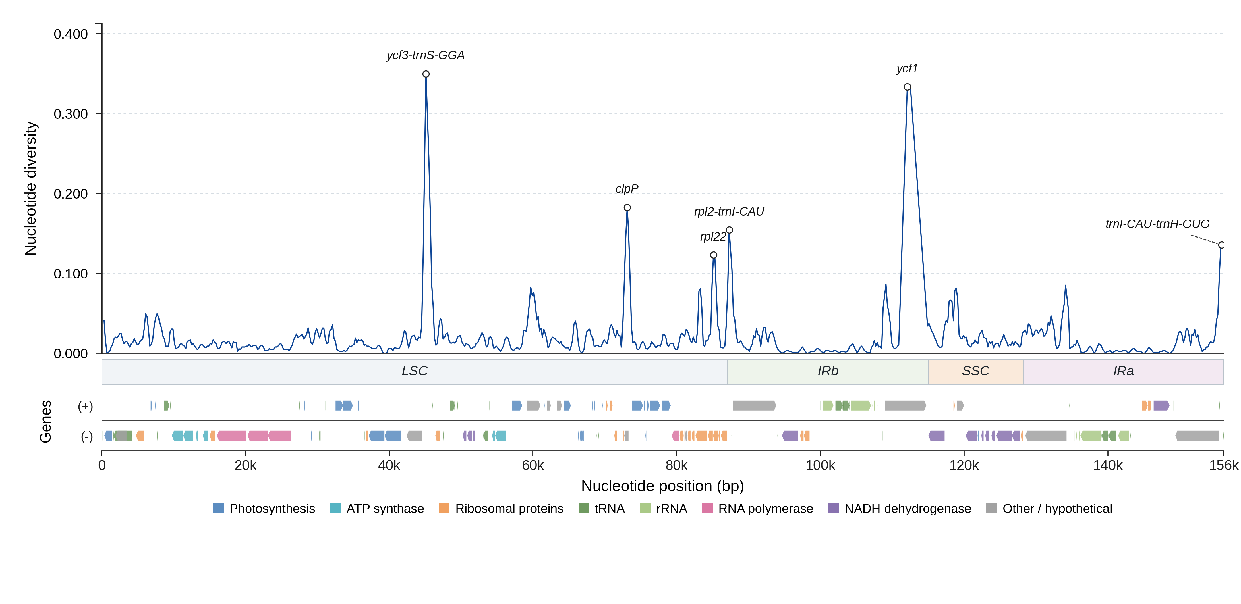 Sliding-window nucleotide diversity