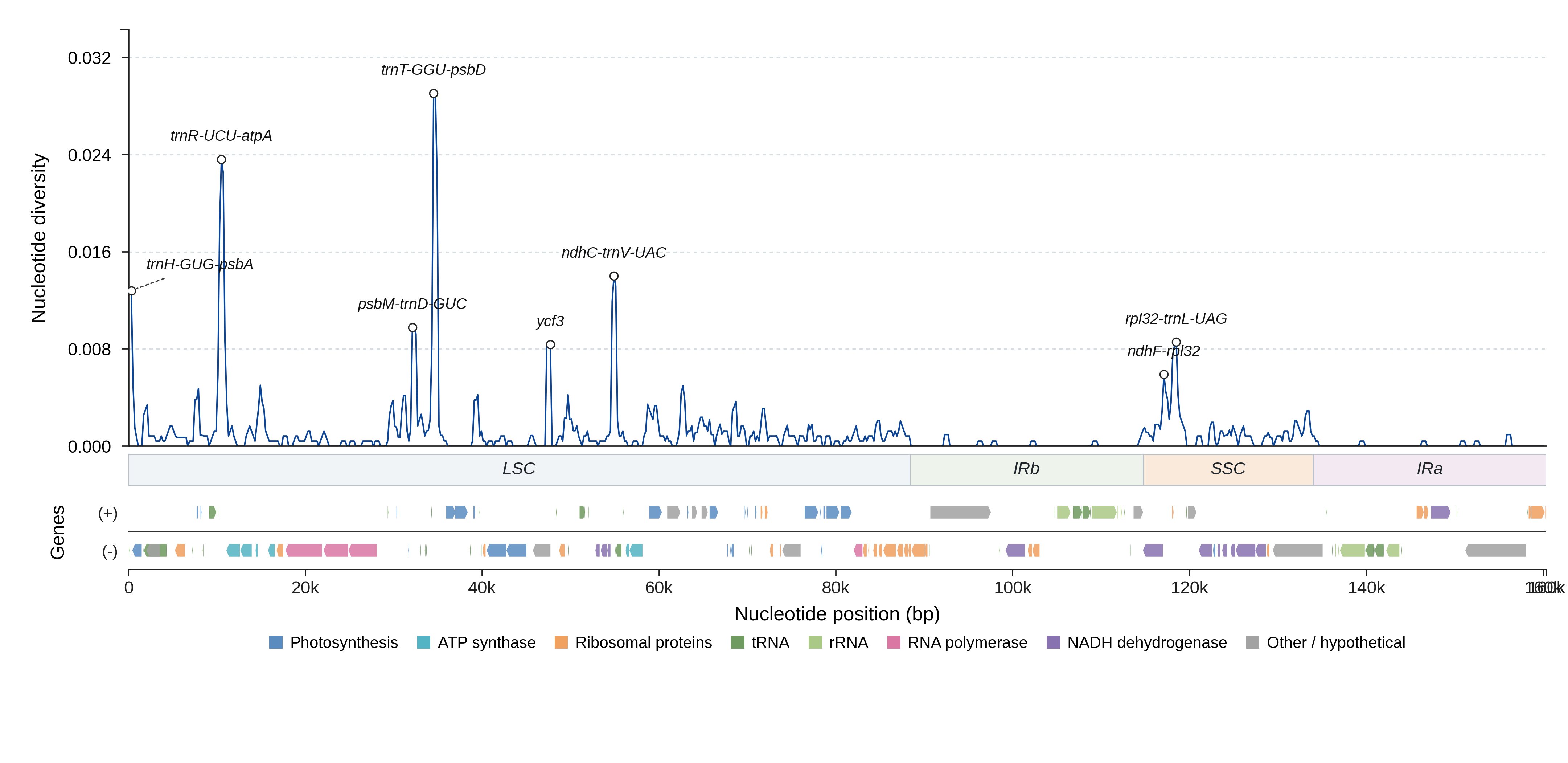 Sliding-window nucleotide diversity